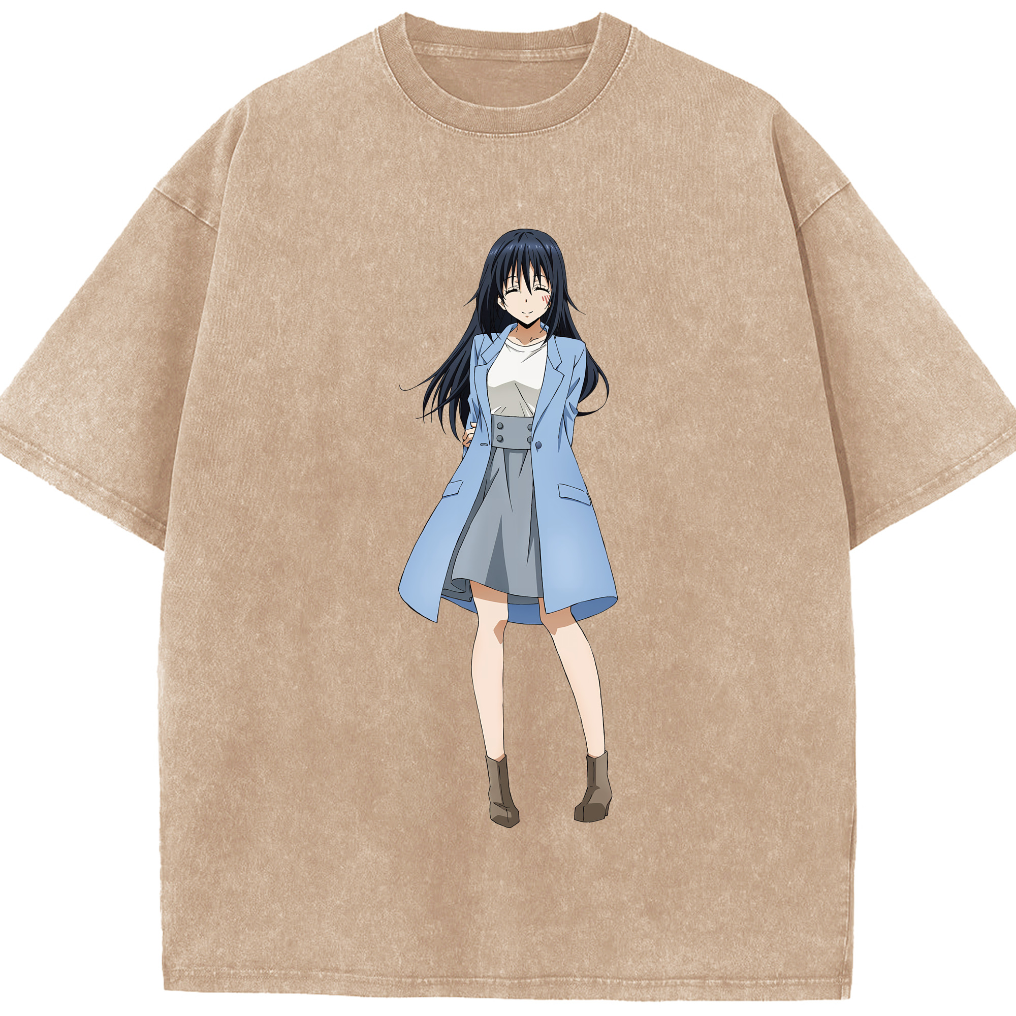 （画像用） 転スラ Regarding Reincarnated to Slime 綿100% ヴィンテージ風 半袖Tシャツ（フロントプリント）