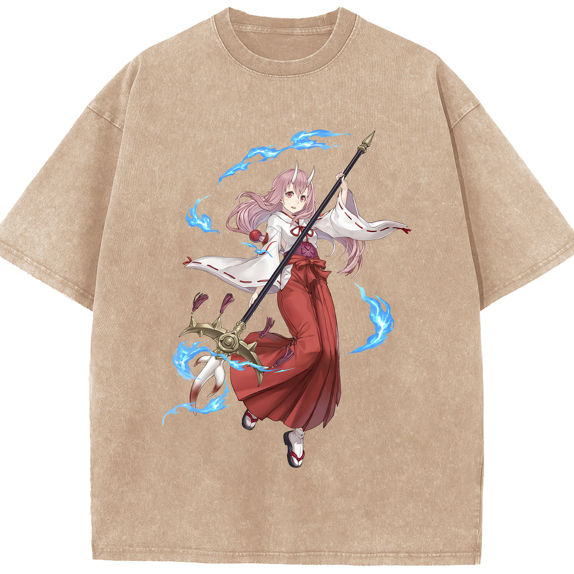 （画像用） 転スラ Regarding Reincarnated to Slime 綿100% ヴィンテージ風 半袖Tシャツ（フロントプリント）