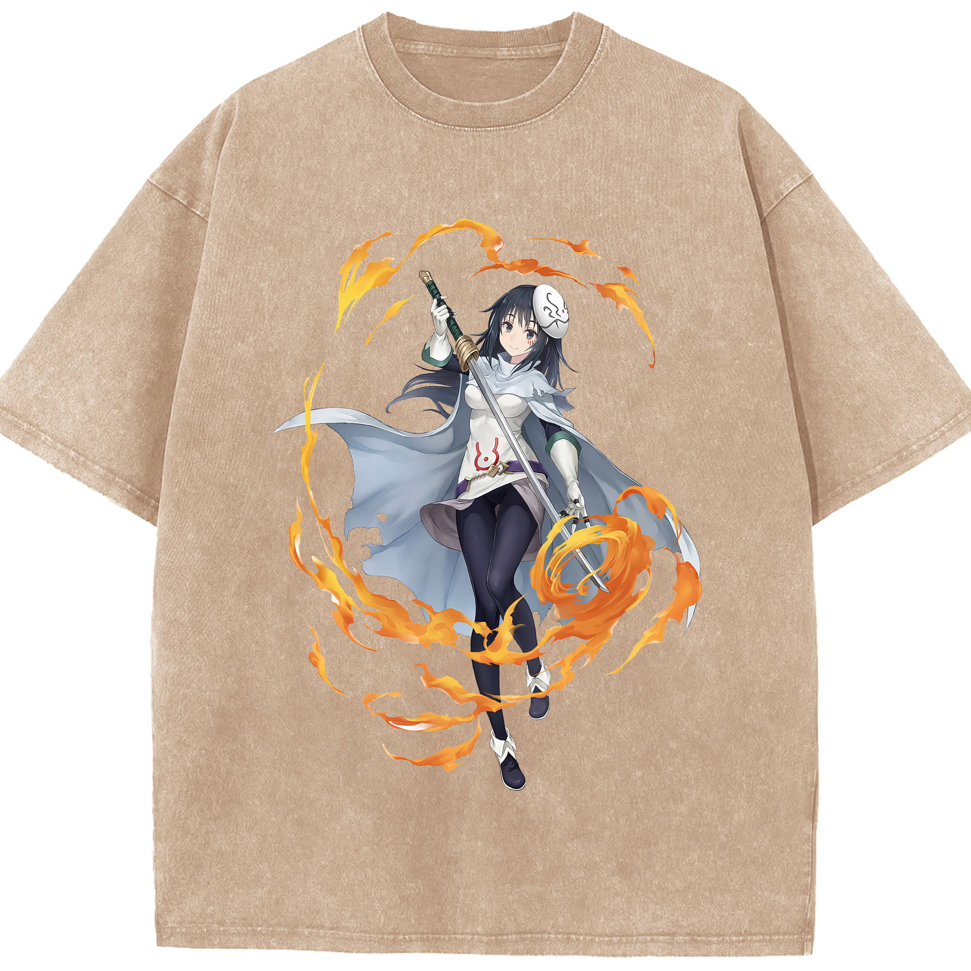 （画像用） 転スラ Regarding Reincarnated to Slime 綿100% ヴィンテージ風 半袖Tシャツ（フロントプリント）