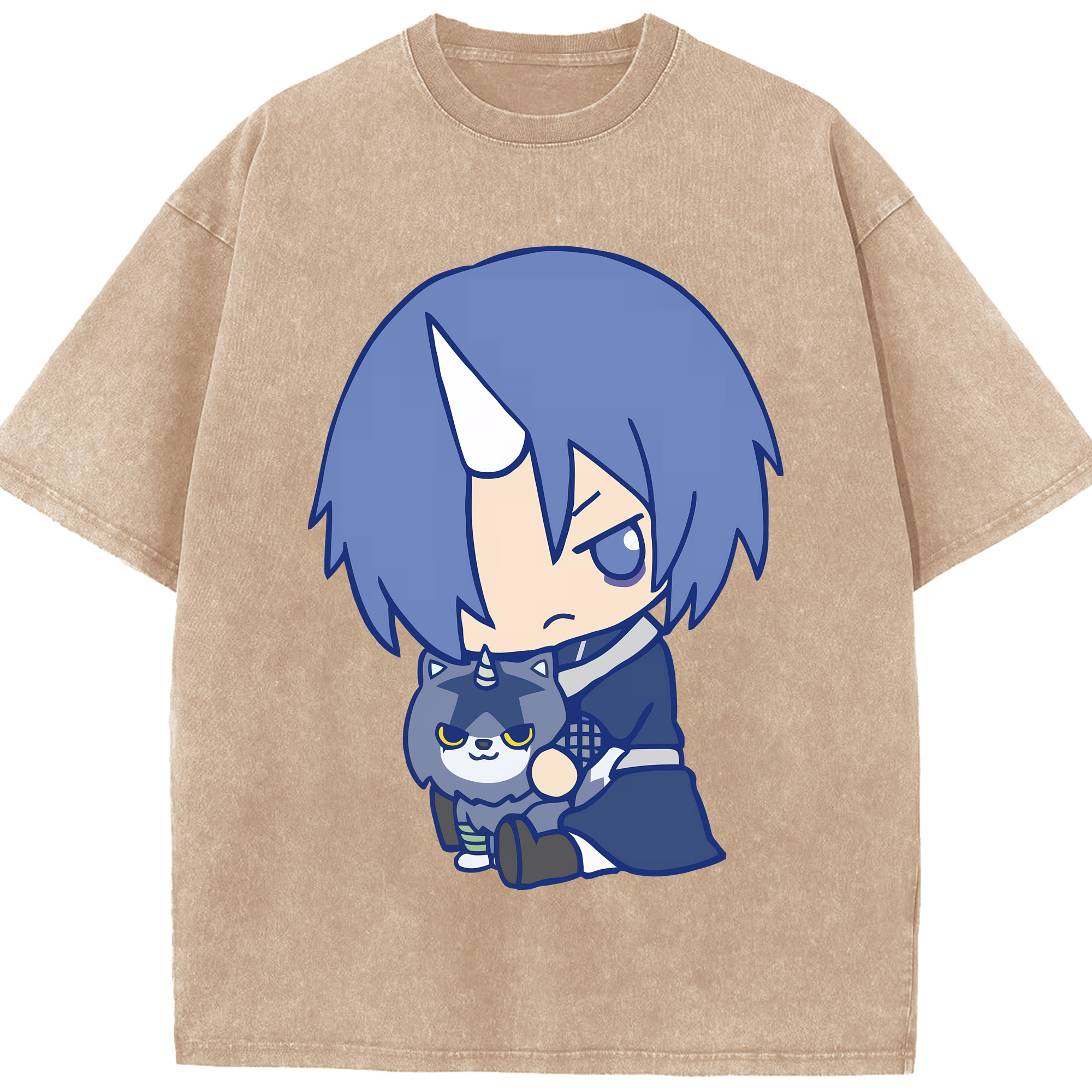 （画像用） 転スラ Regarding Reincarnated to Slime 綿100% ヴィンテージ風 半袖Tシャツ（フロントプリント）