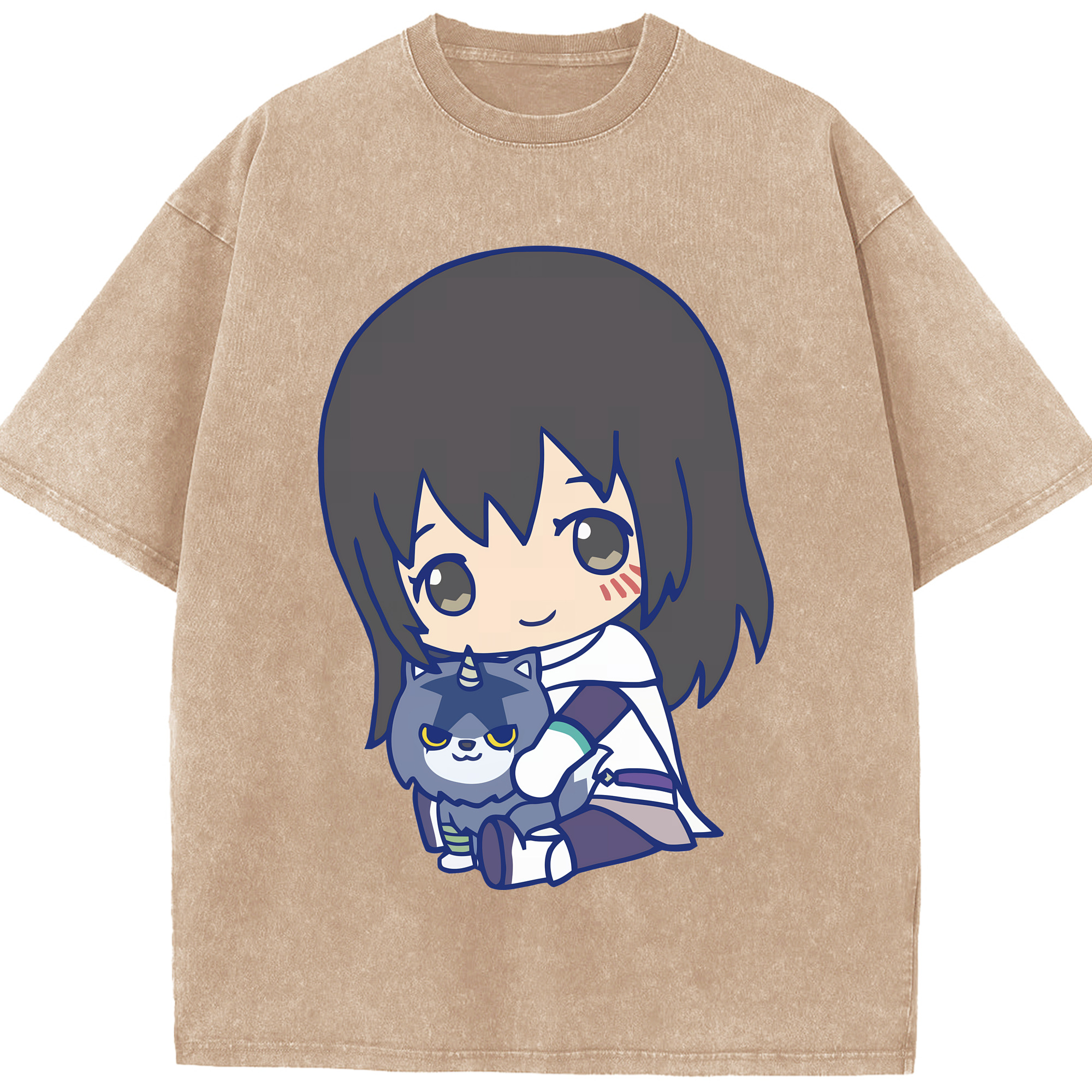 （画像用） 転スラ Regarding Reincarnated to Slime 綿100% ヴィンテージ風 半袖Tシャツ（フロントプリント）