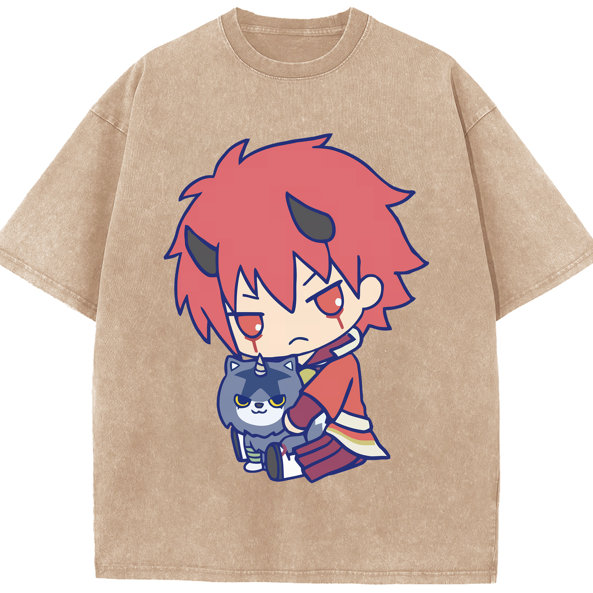 （画像用） 転スラ Regarding Reincarnated to Slime 綿100% ヴィンテージ風 半袖Tシャツ（フロントプリント）