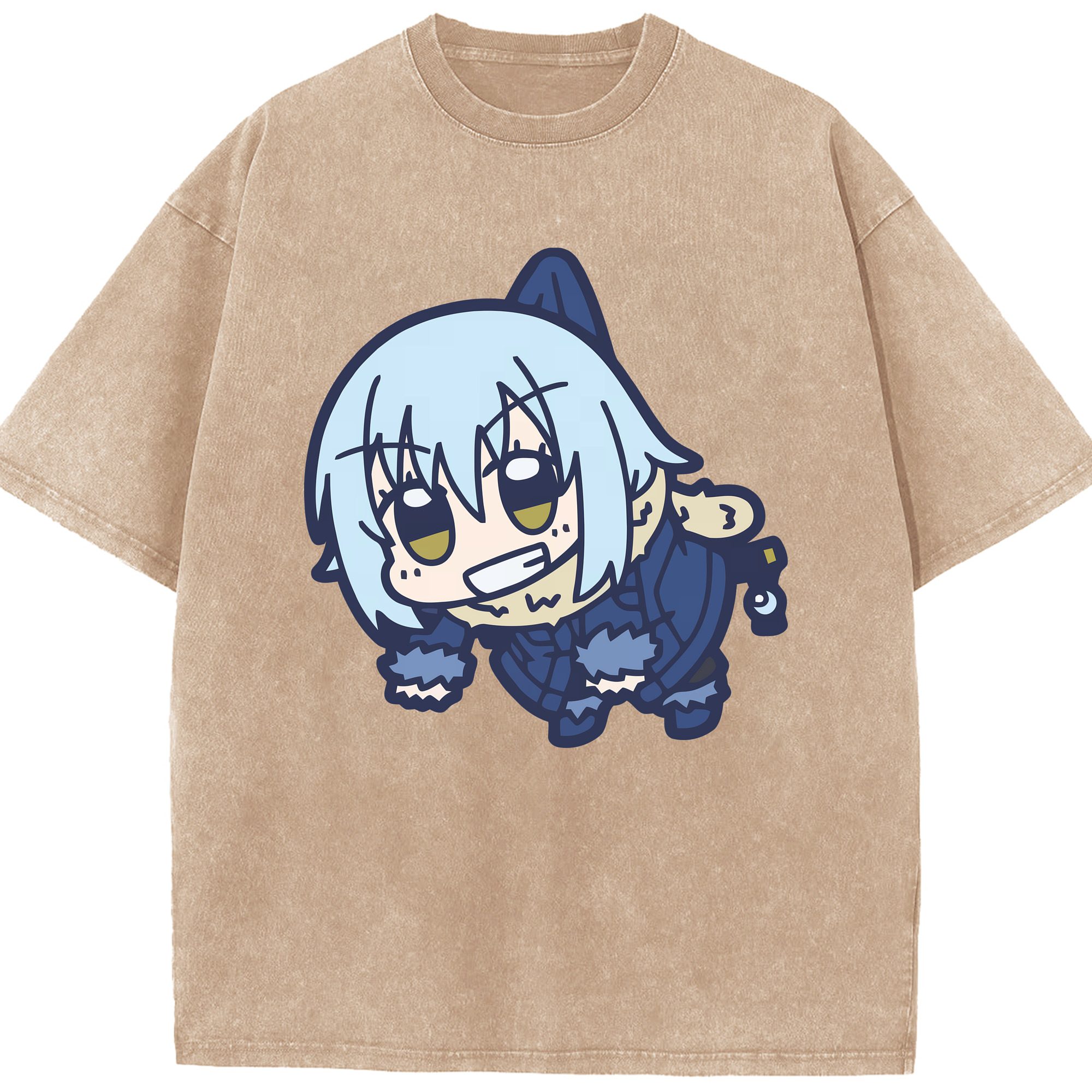 （画像用） 転スラ Regarding Reincarnated to Slime 綿100% ヴィンテージ風 半袖Tシャツ（フロントプリント）