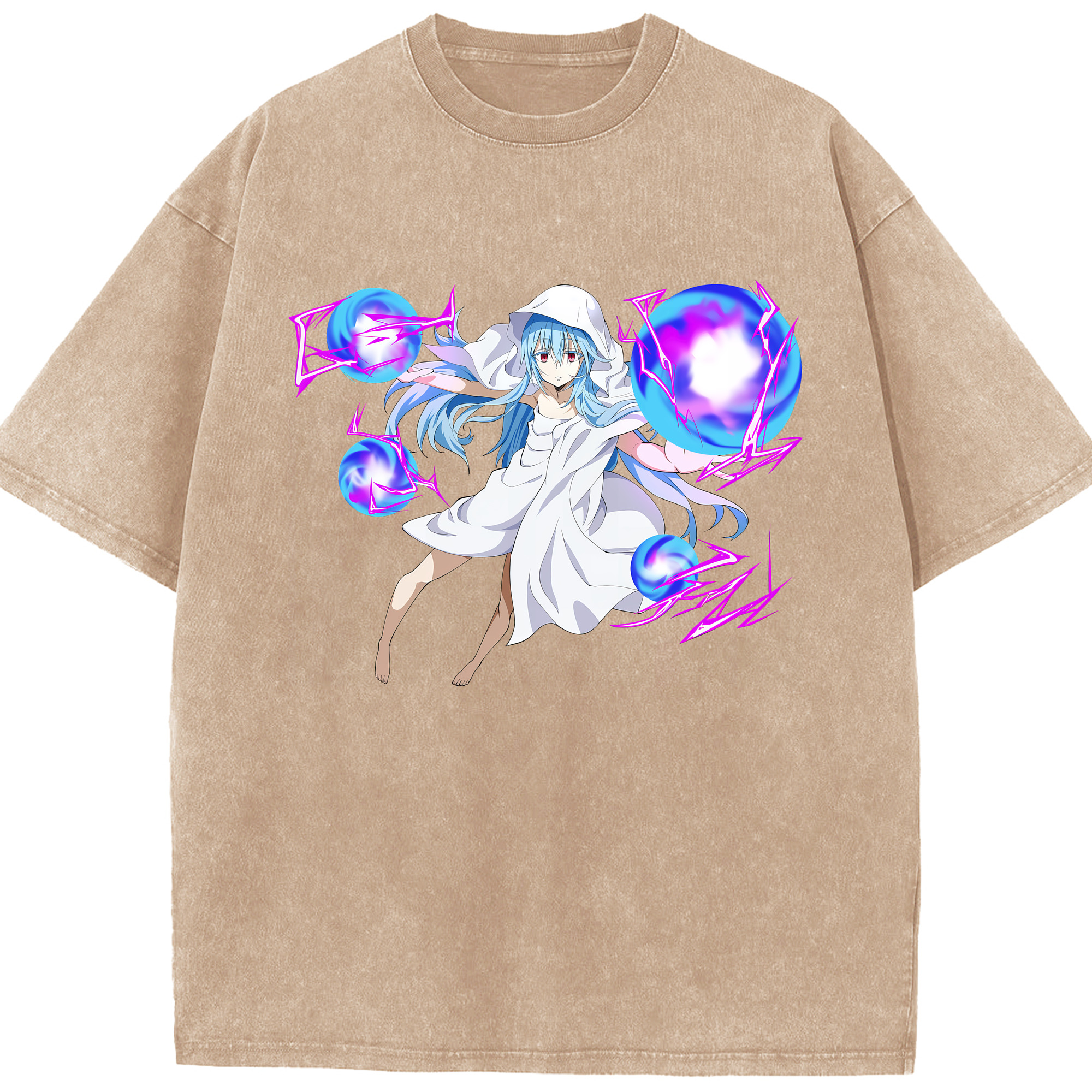 （画像用） 転スラ Regarding Reincarnated to Slime 綿100% ヴィンテージ風 半袖Tシャツ（フロントプリント）