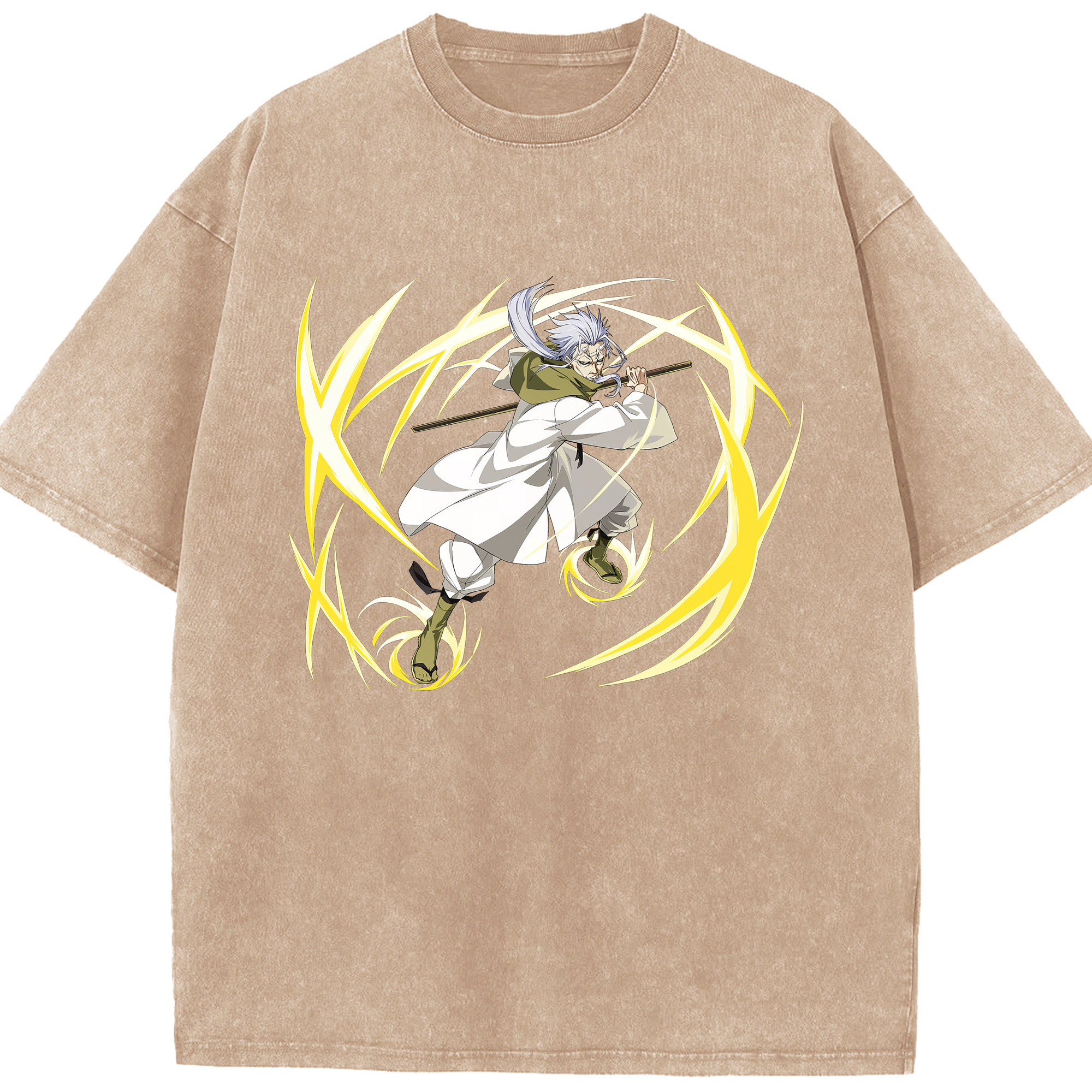 （画像用） 転スラ Regarding Reincarnated to Slime 綿100% ヴィンテージ風 半袖Tシャツ（フロントプリント）