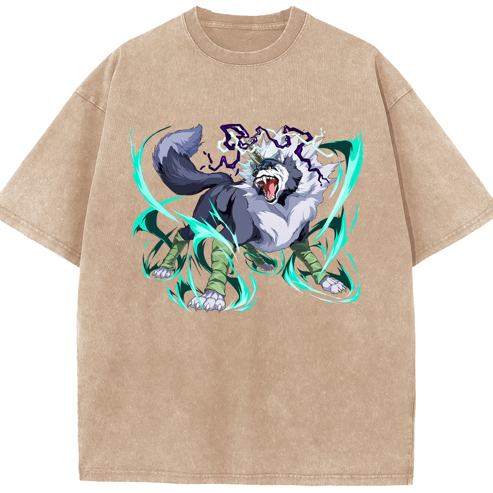 （画像用） 転スラ Regarding Reincarnated to Slime 綿100% ヴィンテージ風 半袖Tシャツ（フロントプリント）