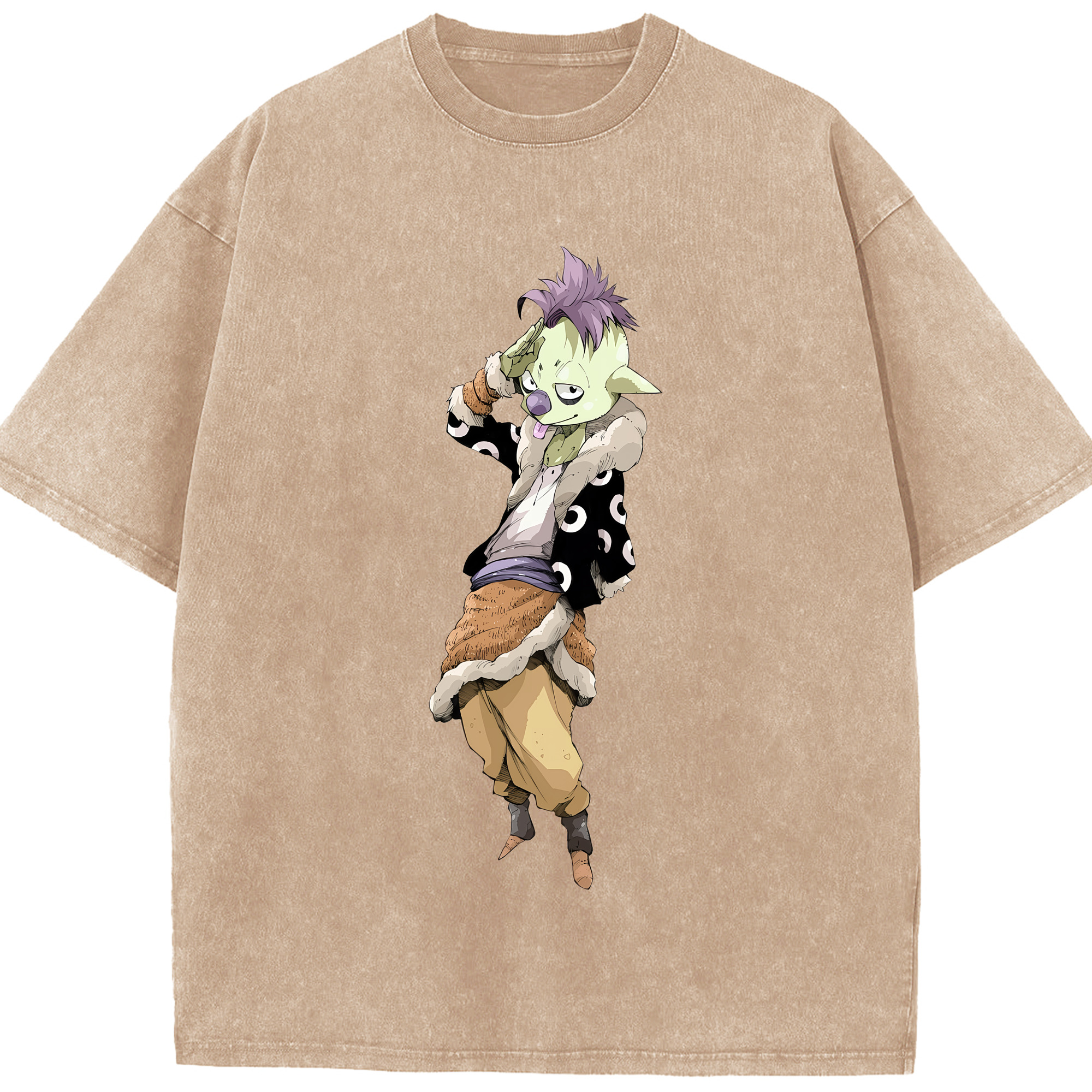 （画像用） 転スラ Regarding Reincarnated to Slime 綿100% ヴィンテージ風 半袖Tシャツ（フロントプリント）