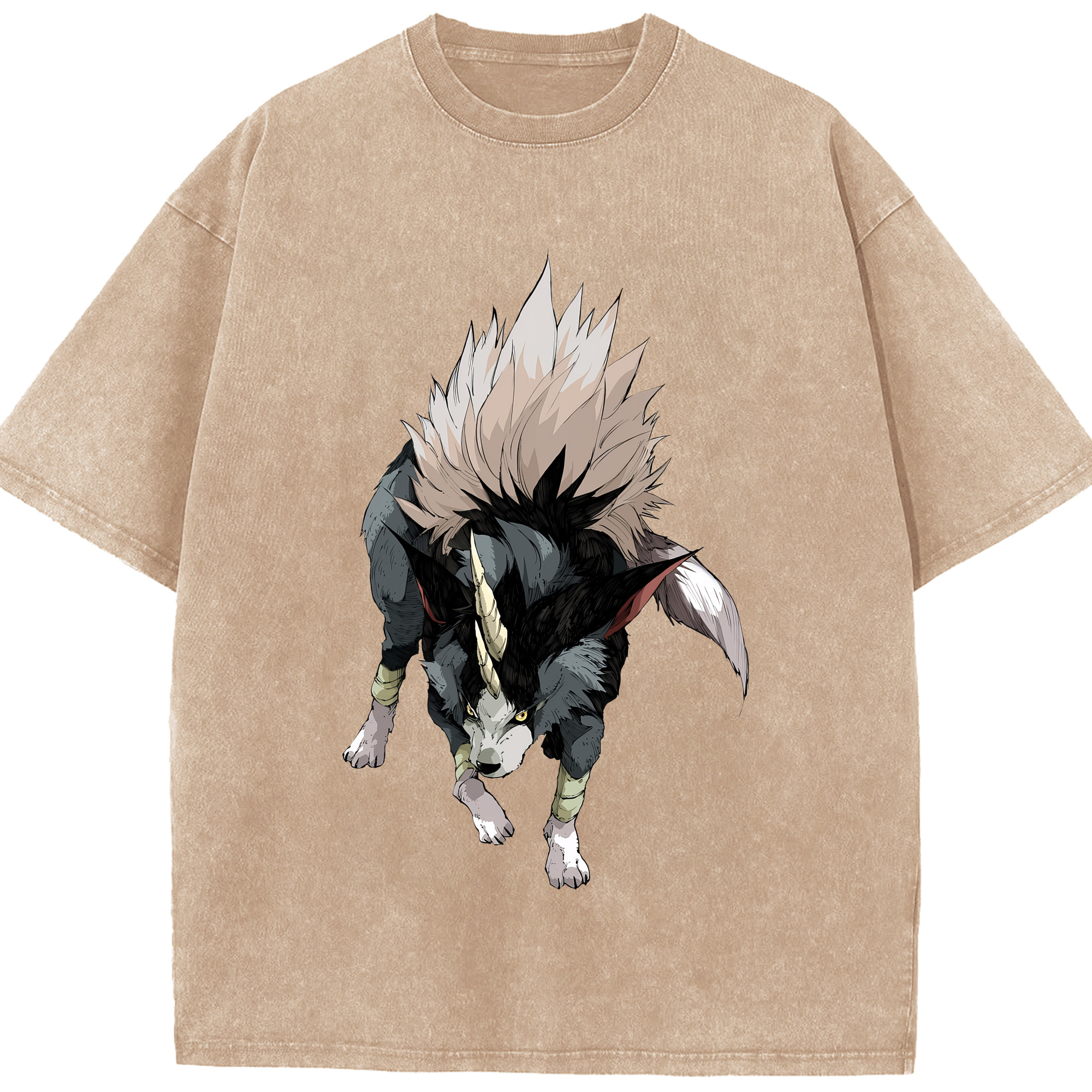 （画像用） 転スラ Regarding Reincarnated to Slime 綿100% ヴィンテージ風 半袖Tシャツ（フロントプリント）