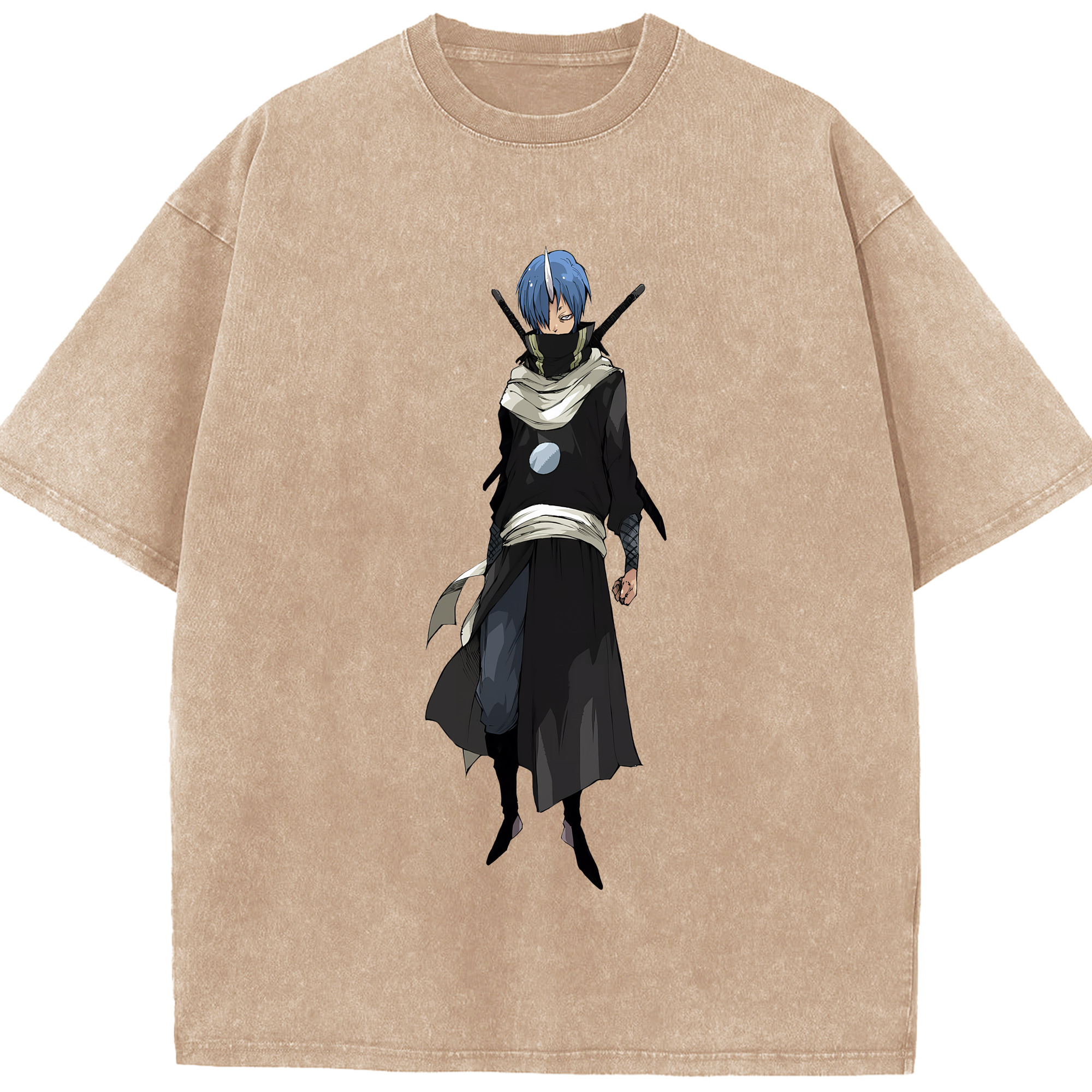 （画像用） 転スラ Regarding Reincarnated to Slime 綿100% ヴィンテージ風 半袖Tシャツ（フロントプリント）