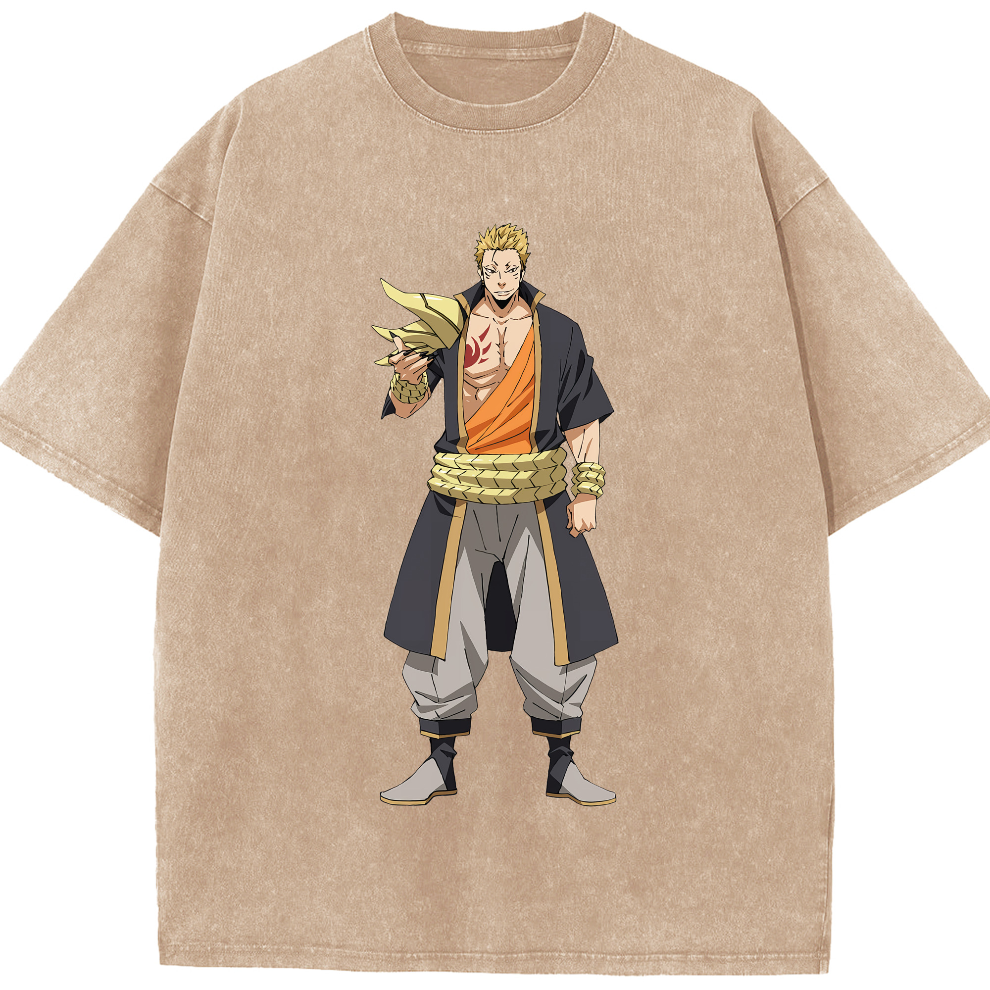 （画像用） 転スラ Regarding Reincarnated to Slime 綿100% ヴィンテージ風 半袖Tシャツ（フロントプリント）
