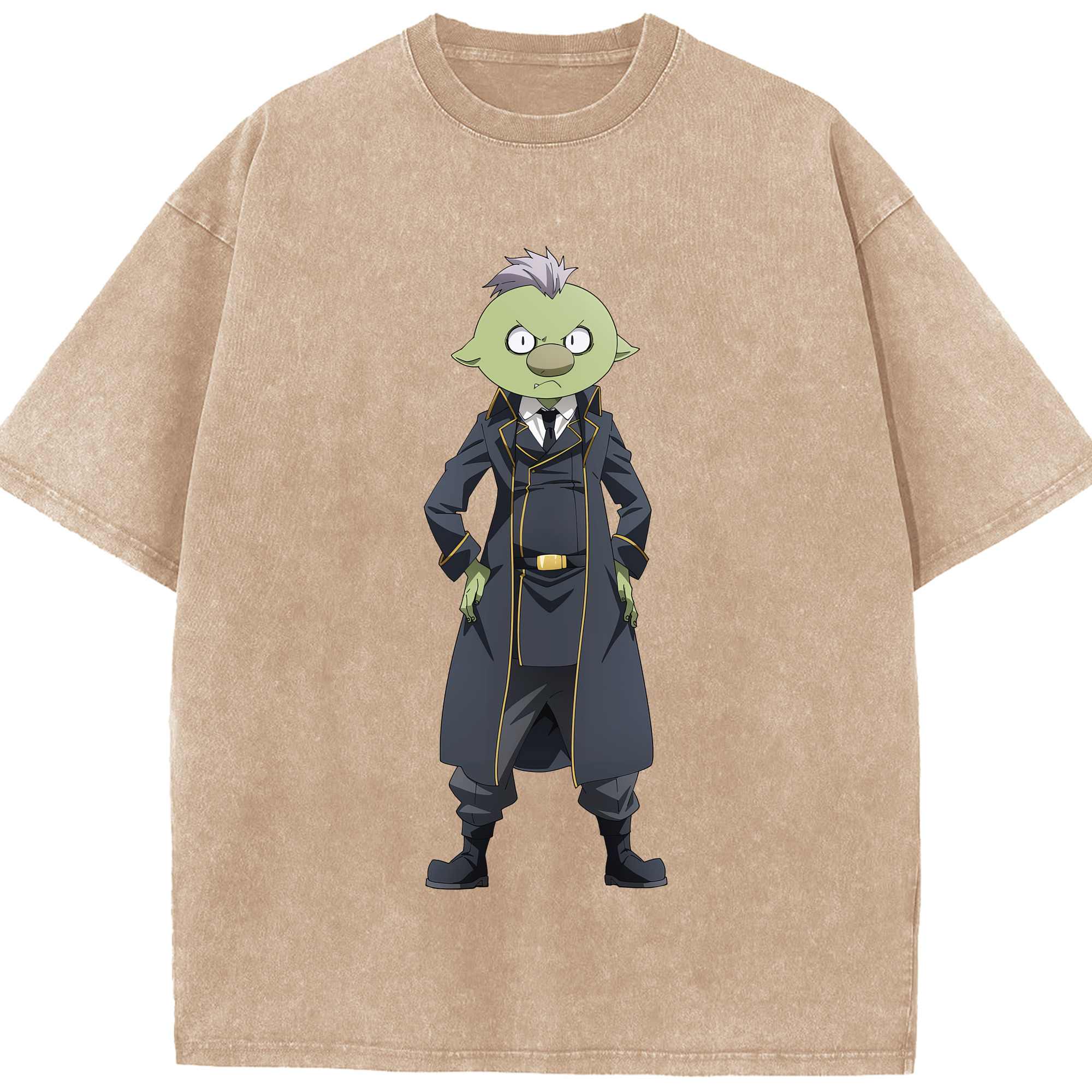 （画像用） 転スラ Regarding Reincarnated to Slime 綿100% ヴィンテージ風 半袖Tシャツ（フロントプリント）