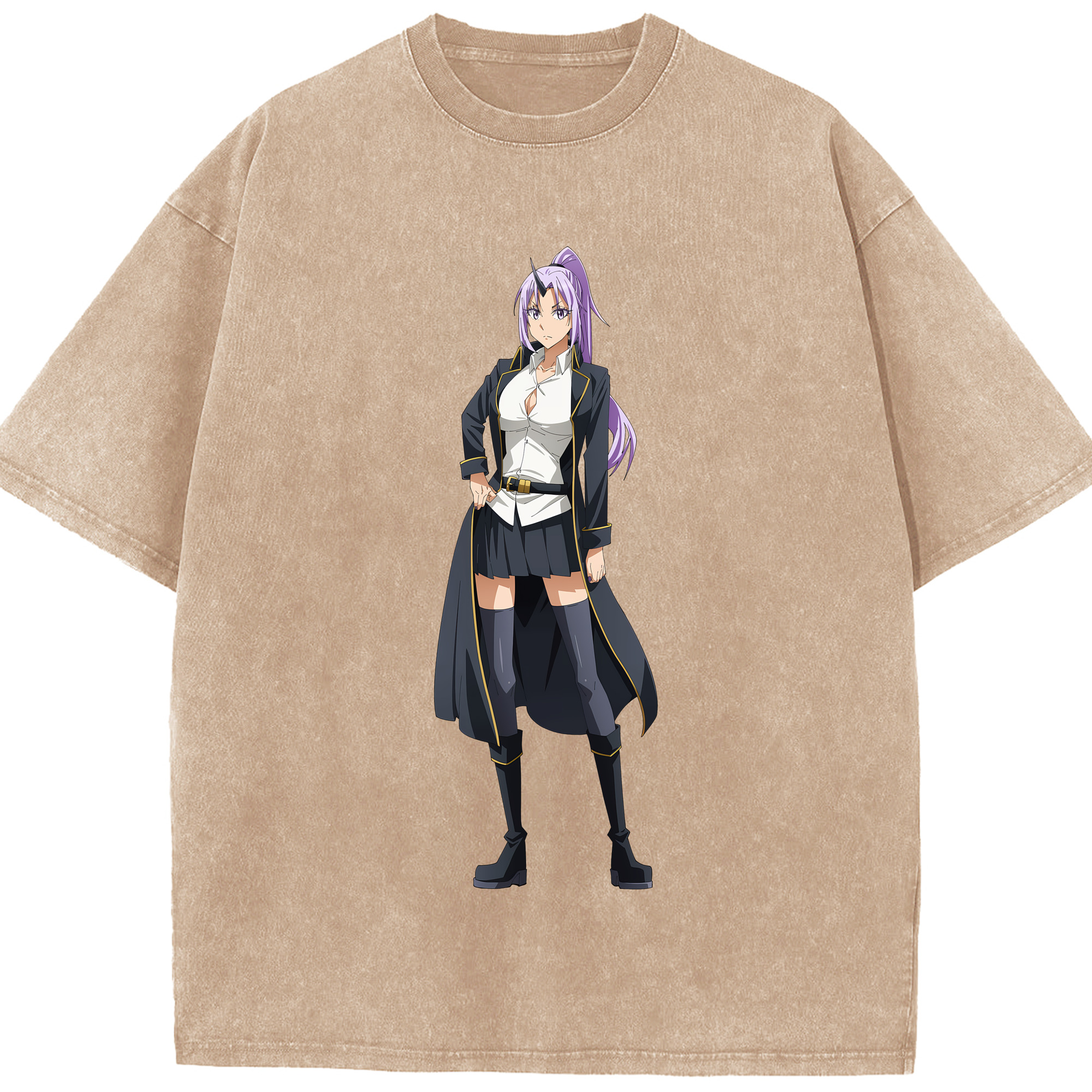 （画像用） 転スラ Regarding Reincarnated to Slime 綿100% ヴィンテージ風 半袖Tシャツ（フロントプリント）