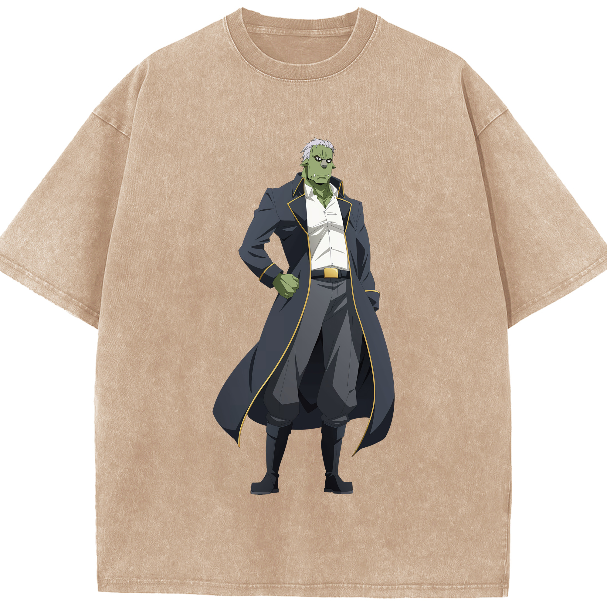 （画像用） 転スラ Regarding Reincarnated to Slime 綿100% ヴィンテージ風 半袖Tシャツ（フロントプリント）