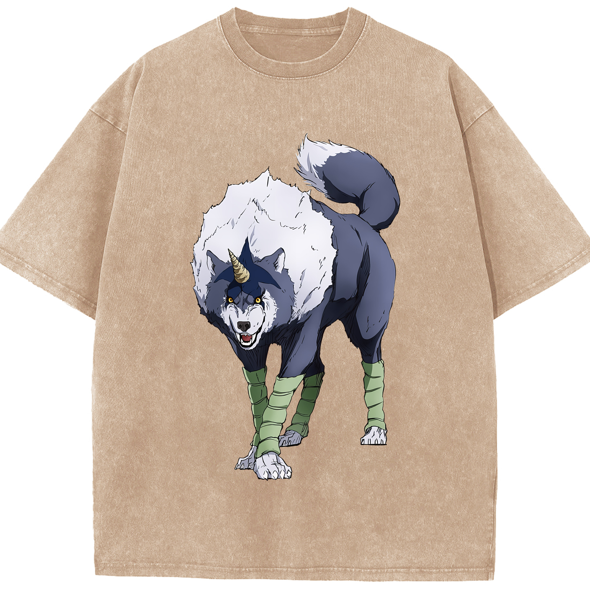 （画像用） 転スラ Regarding Reincarnated to Slime 綿100% ヴィンテージ風 半袖Tシャツ（フロントプリント）