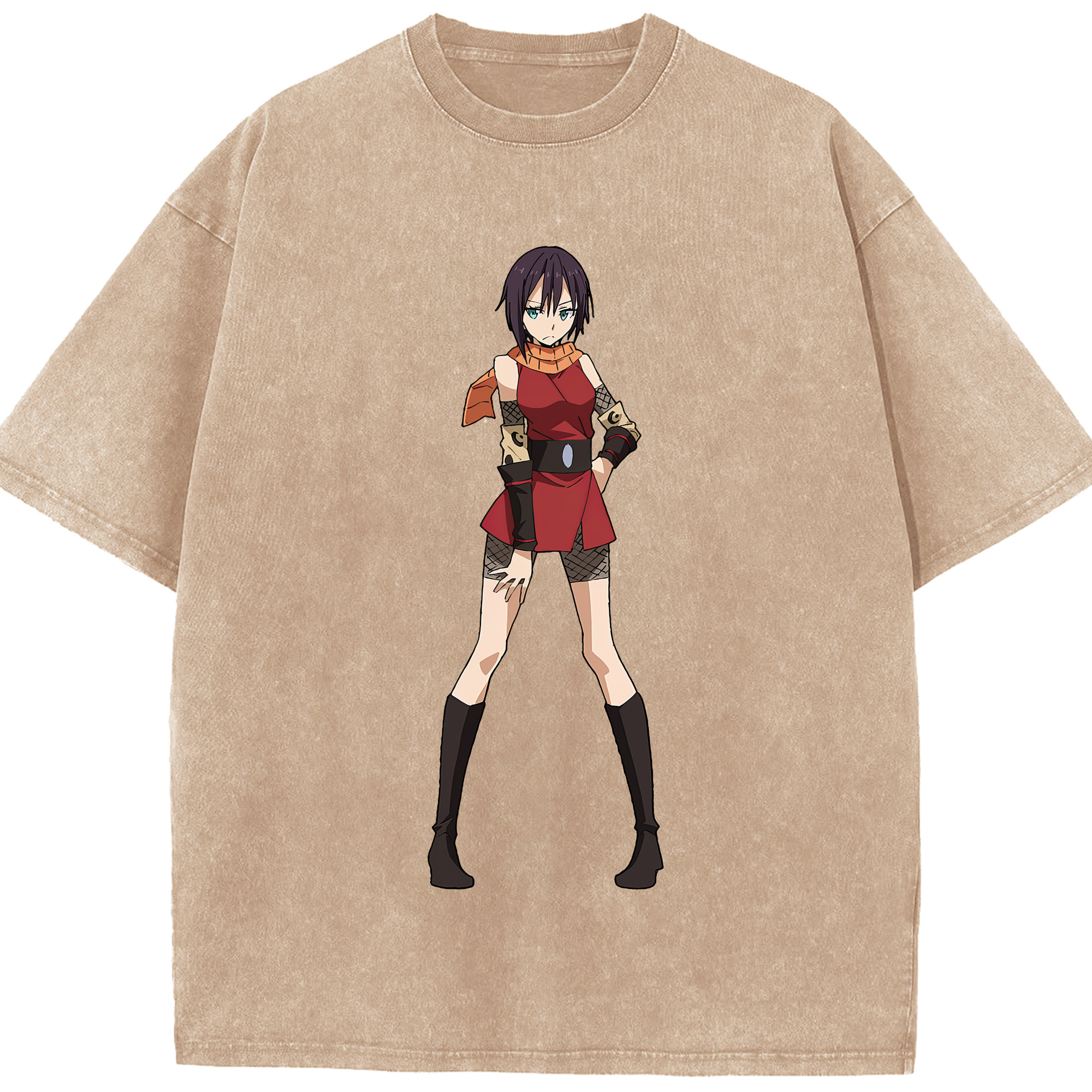 （画像用） 転スラ Regarding Reincarnated to Slime 綿100% ヴィンテージ風 半袖Tシャツ（フロントプリント）