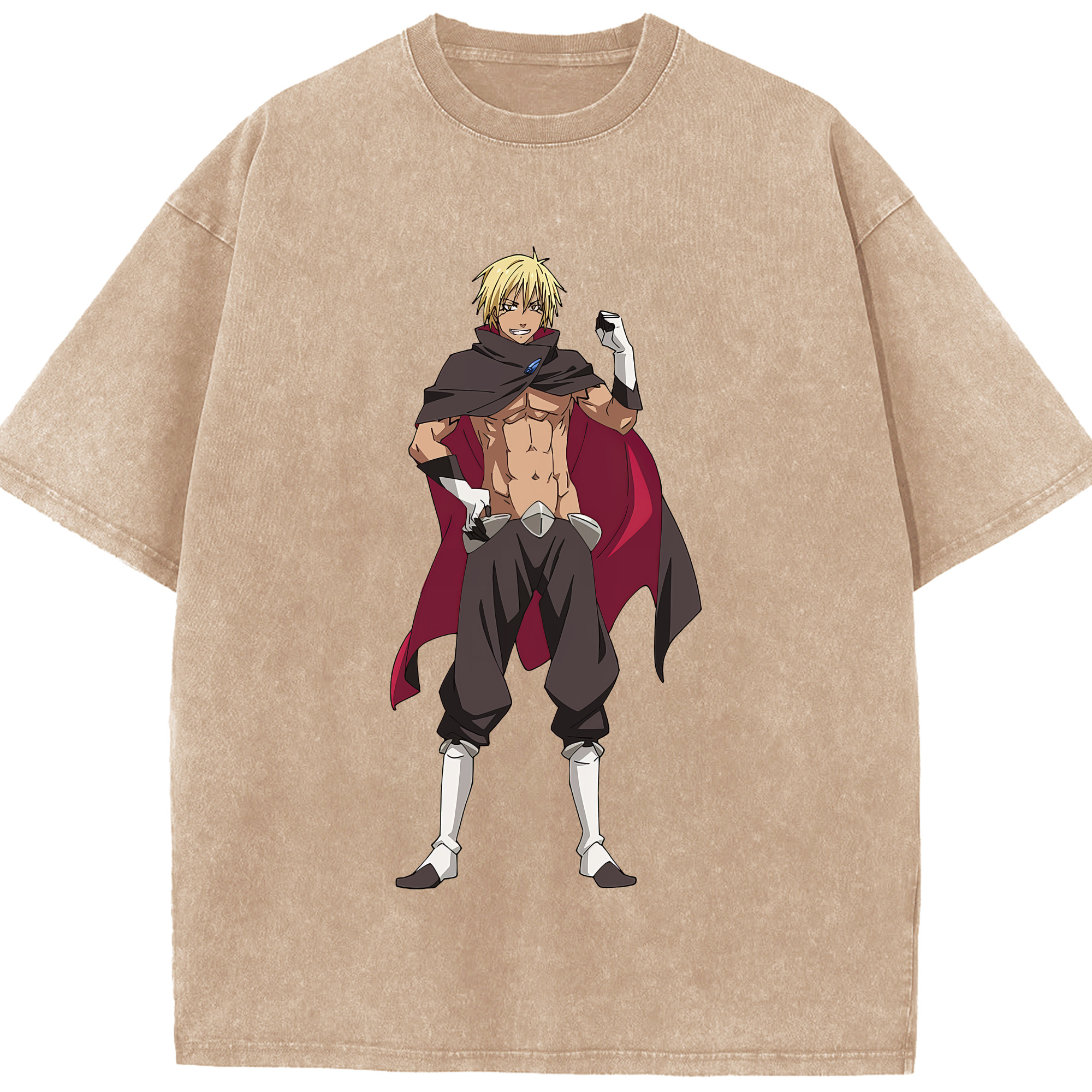（画像用） 転スラ Regarding Reincarnated to Slime 綿100% ヴィンテージ風 半袖Tシャツ（フロントプリント）
