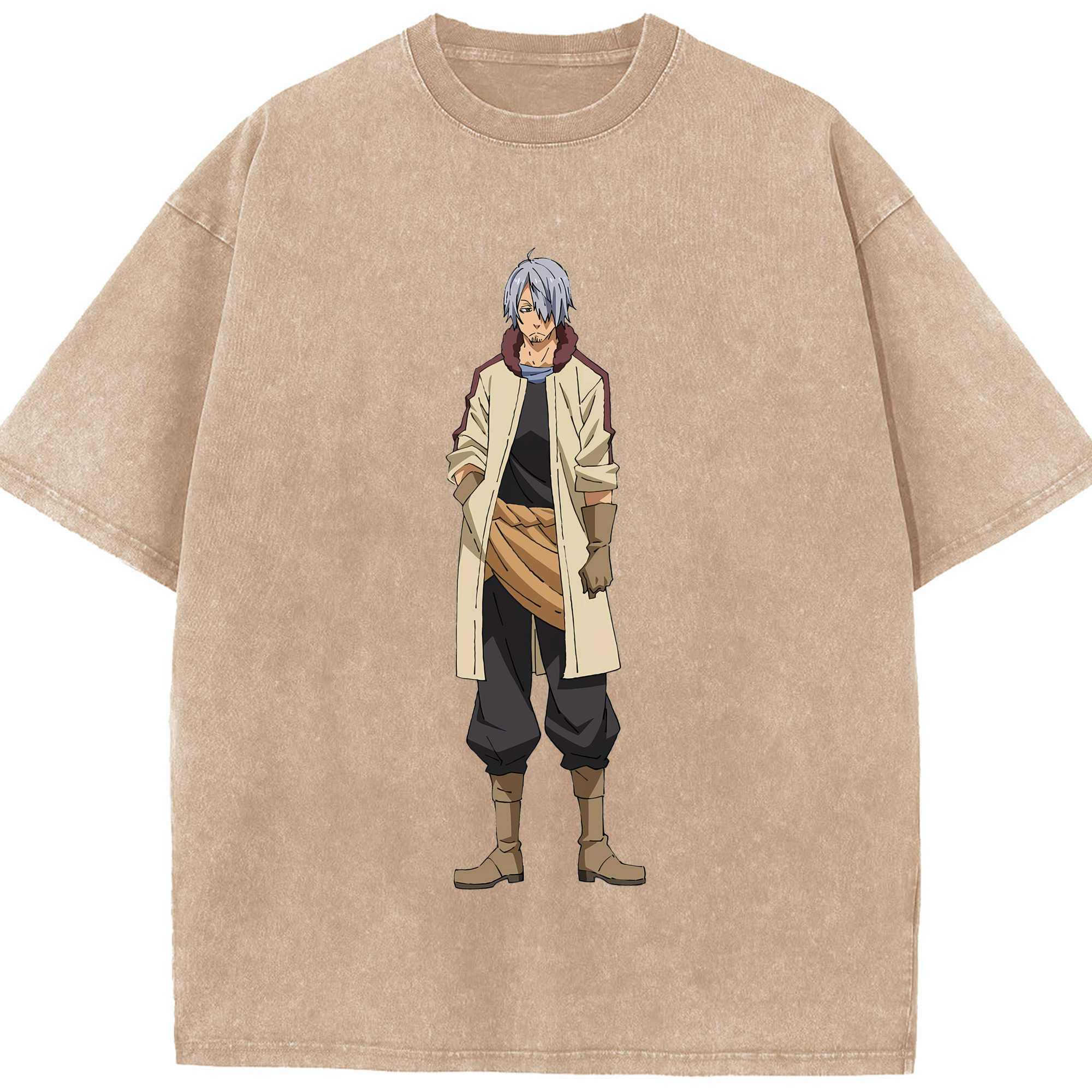 （画像用） 転スラ Regarding Reincarnated to Slime 綿100% ヴィンテージ風 半袖Tシャツ（フロントプリント）