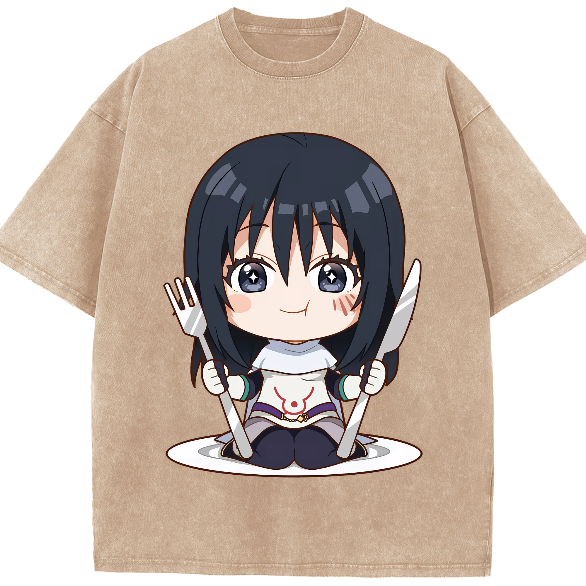 （画像用） 転スラ Regarding Reincarnated to Slime 綿100% ヴィンテージ風 半袖Tシャツ（フロントプリント）