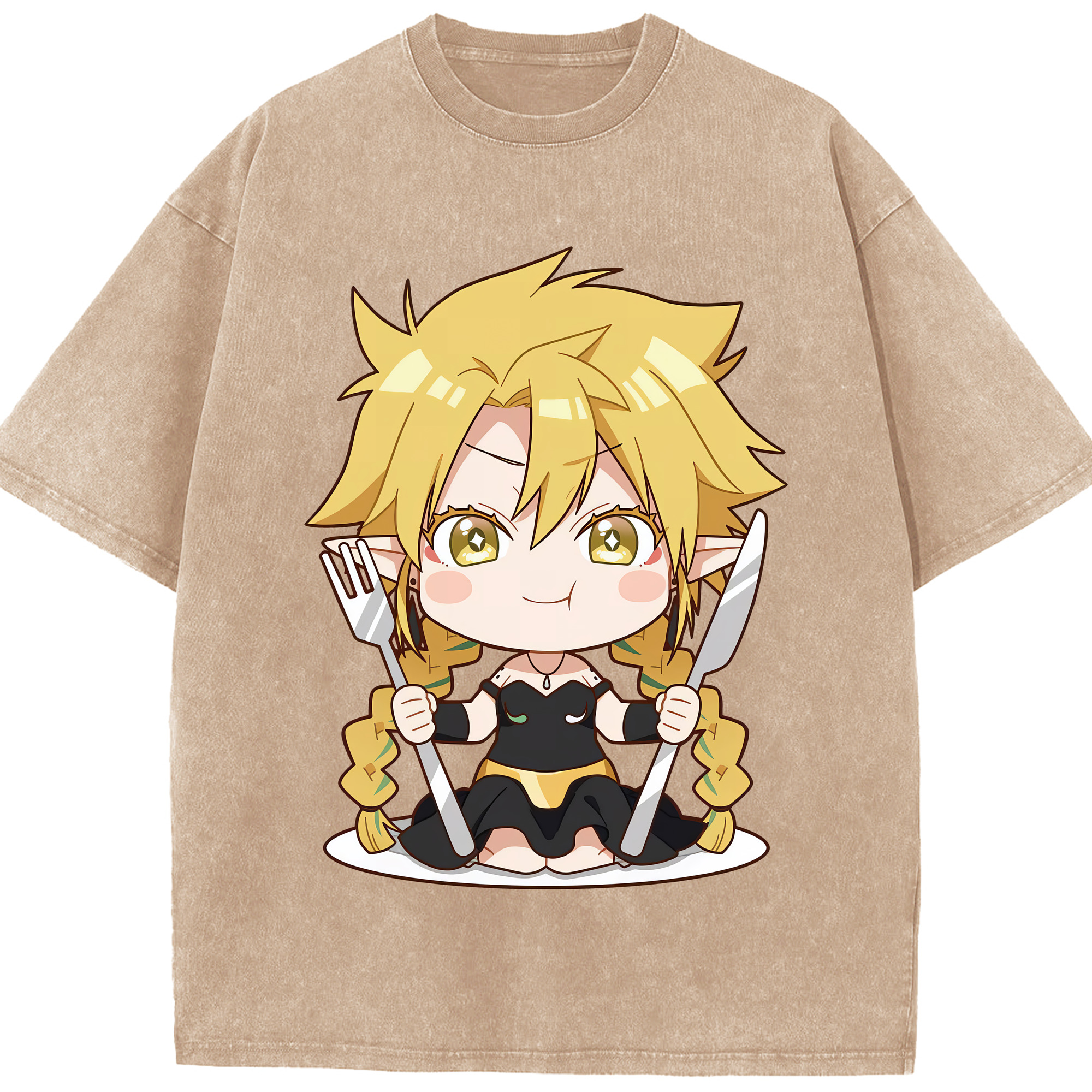 （画像用） 転スラ Regarding Reincarnated to Slime 綿100% ヴィンテージ風 半袖Tシャツ（フロントプリント）