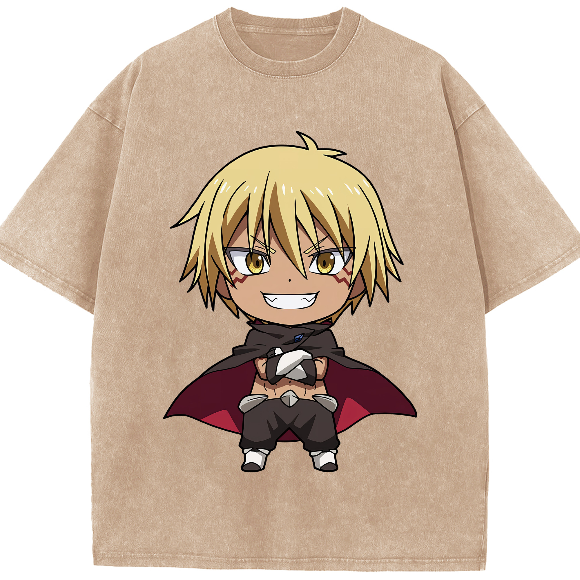 （画像用） 転スラ Regarding Reincarnated to Slime 綿100% ヴィンテージ風 半袖Tシャツ（フロントプリント）