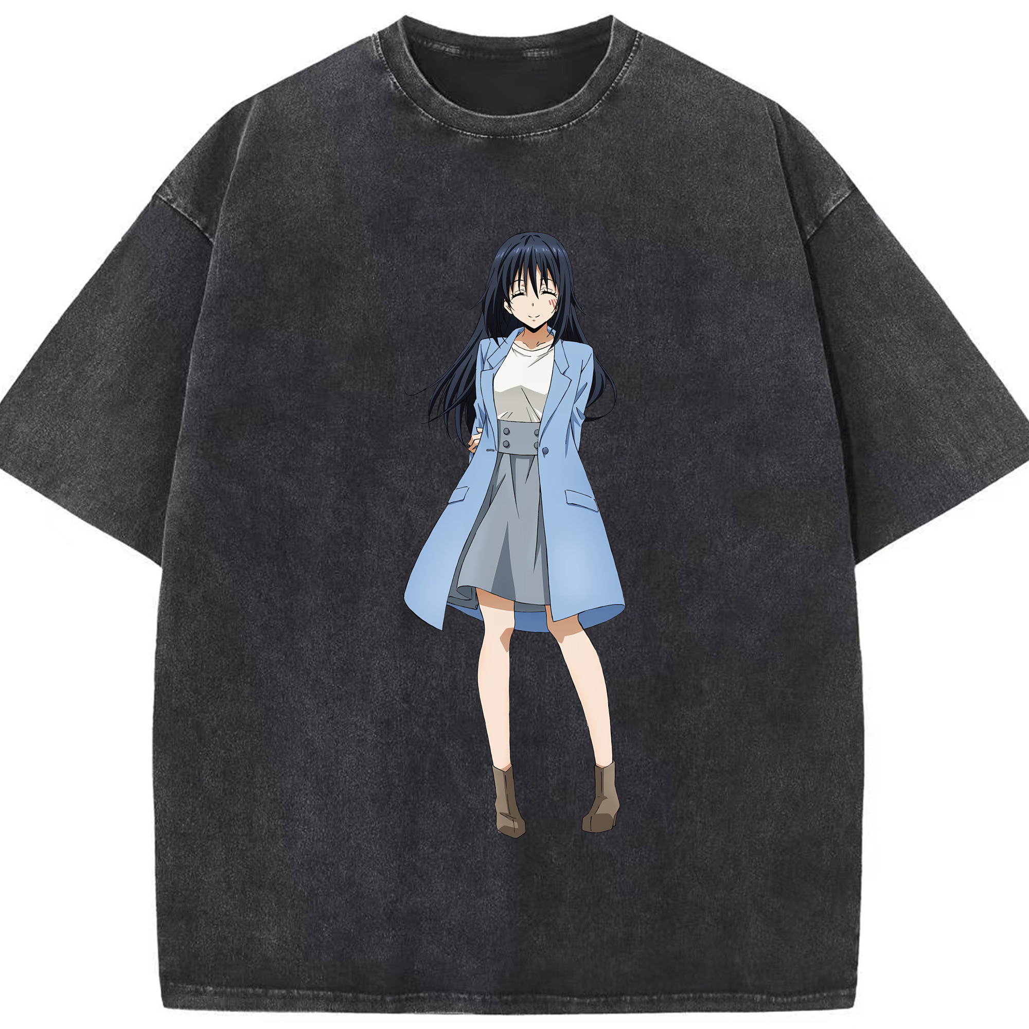 （画像用） 転スラ Regarding Reincarnated to Slime 綿100% ヴィンテージ風 半袖Tシャツ（フロントプリント）