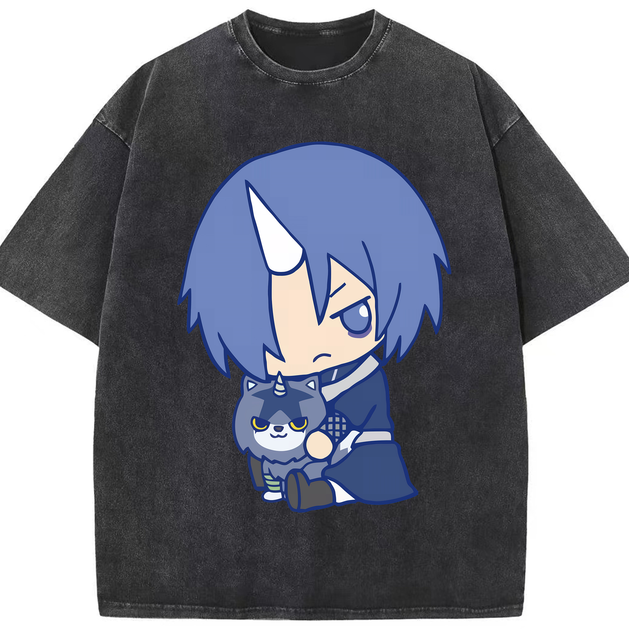 （画像用） 転スラ Regarding Reincarnated to Slime 綿100% ヴィンテージ風 半袖Tシャツ（フロントプリント）