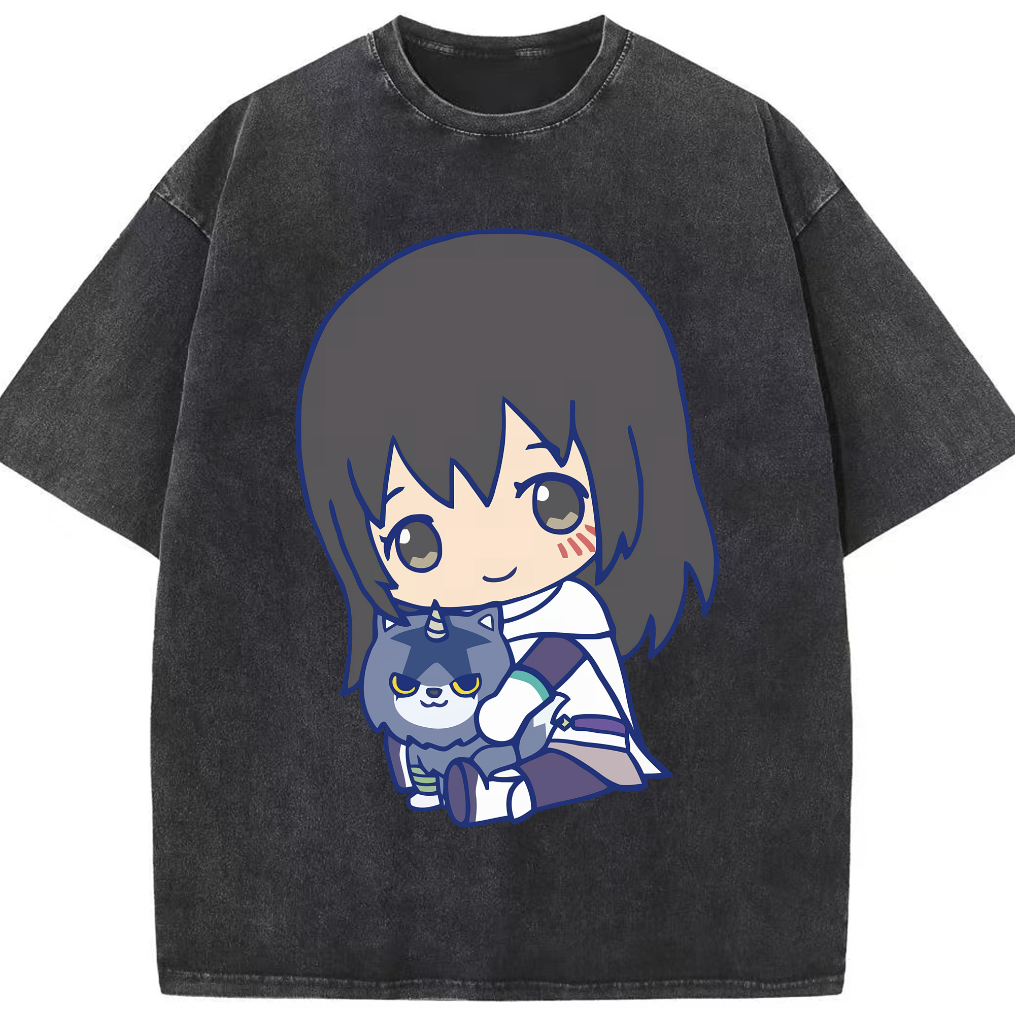 （画像用） 転スラ Regarding Reincarnated to Slime 綿100% ヴィンテージ風 半袖Tシャツ（フロントプリント）