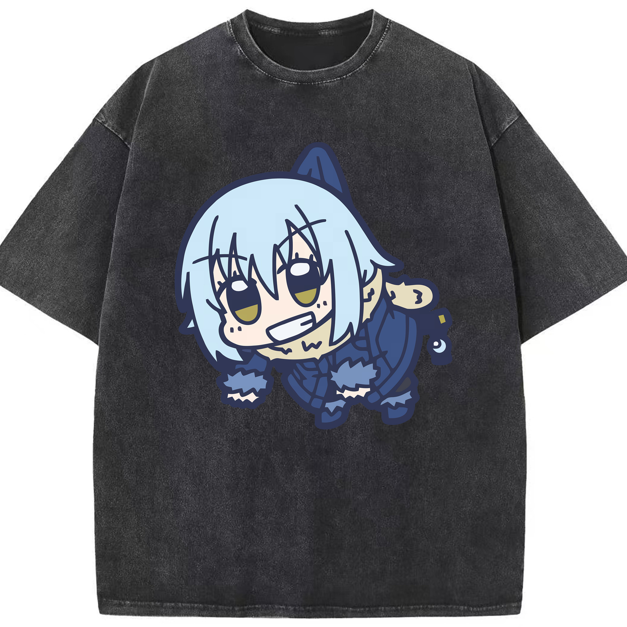（画像用） 転スラ Regarding Reincarnated to Slime 綿100% ヴィンテージ風 半袖Tシャツ（フロントプリント）