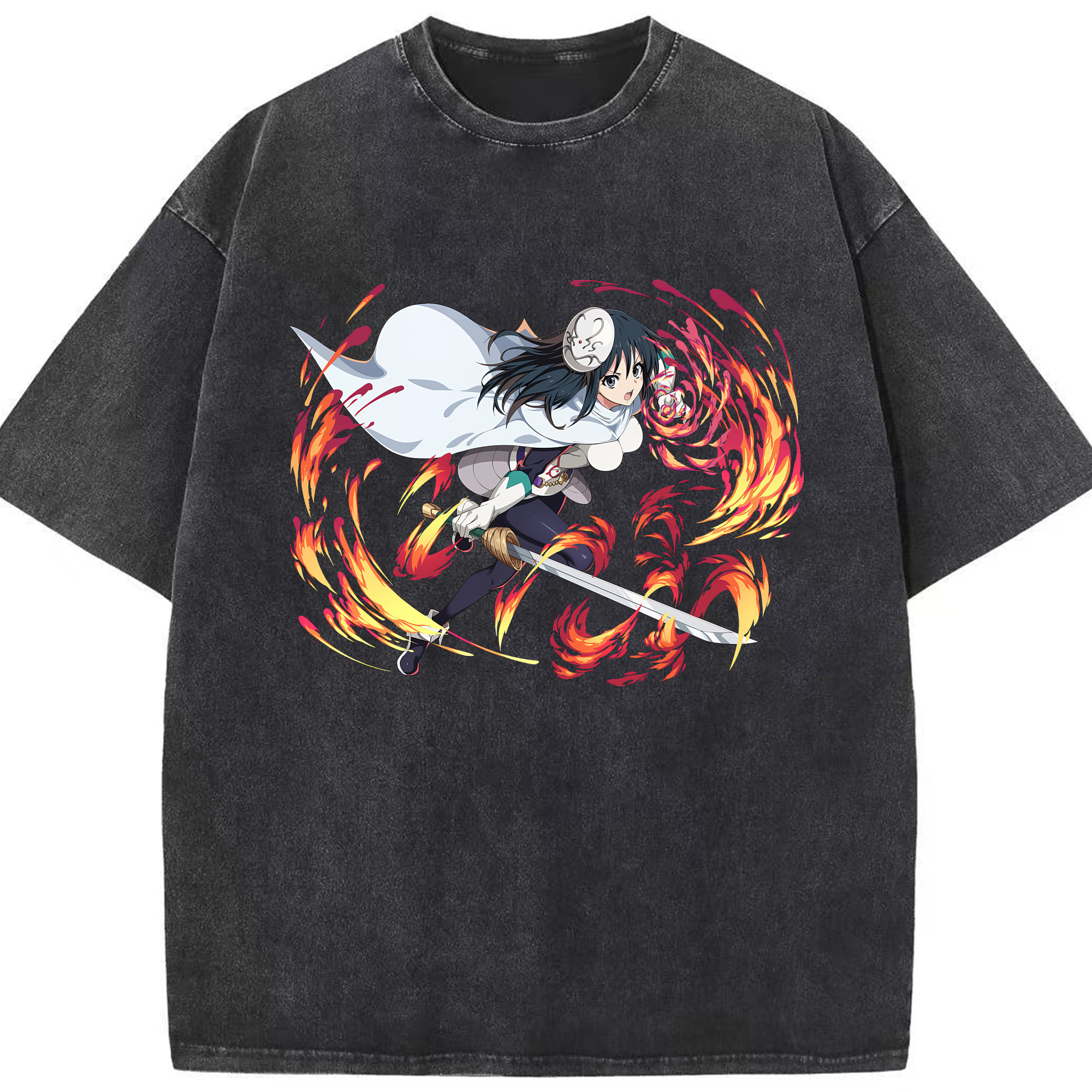 （画像用） 転スラ Regarding Reincarnated to Slime 綿100% ヴィンテージ風 半袖Tシャツ（フロントプリント）
