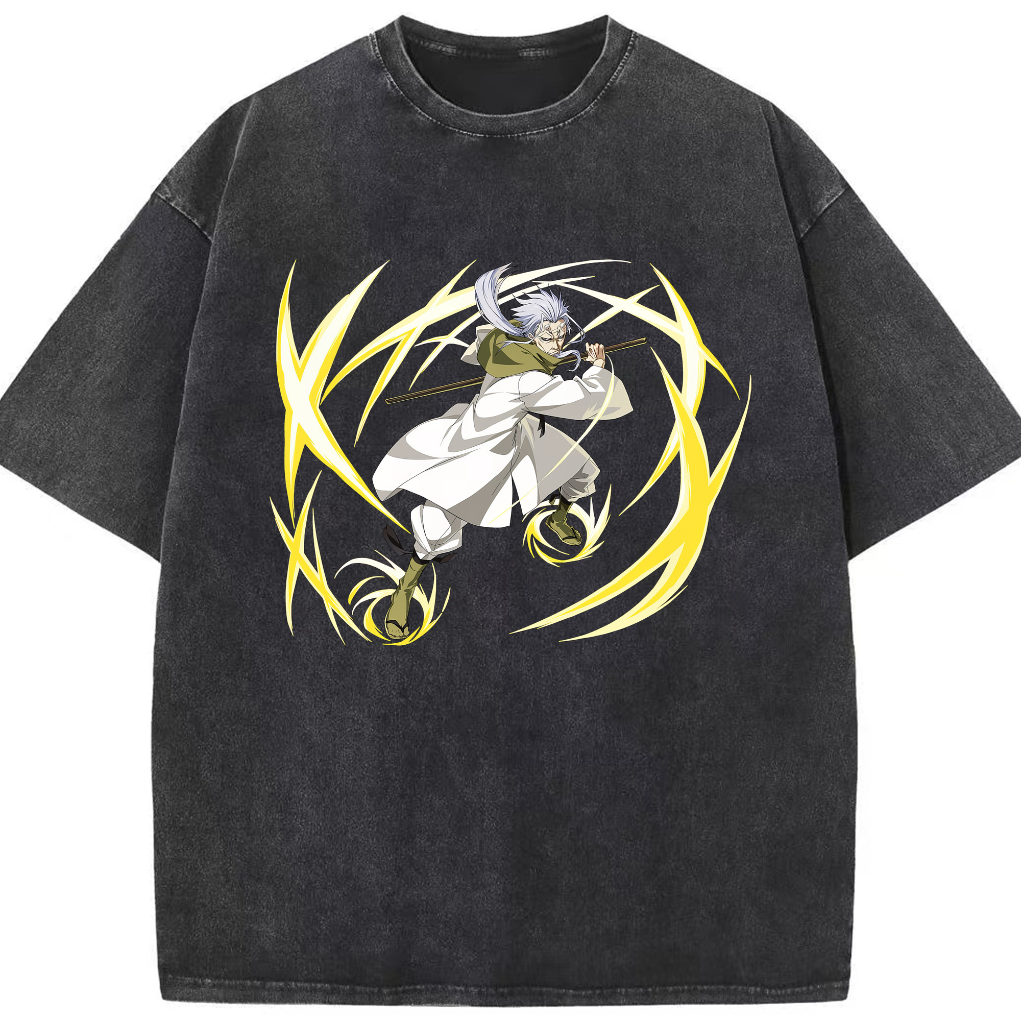 （画像用） 転スラ Regarding Reincarnated to Slime 綿100% ヴィンテージ風 半袖Tシャツ（フロントプリント）