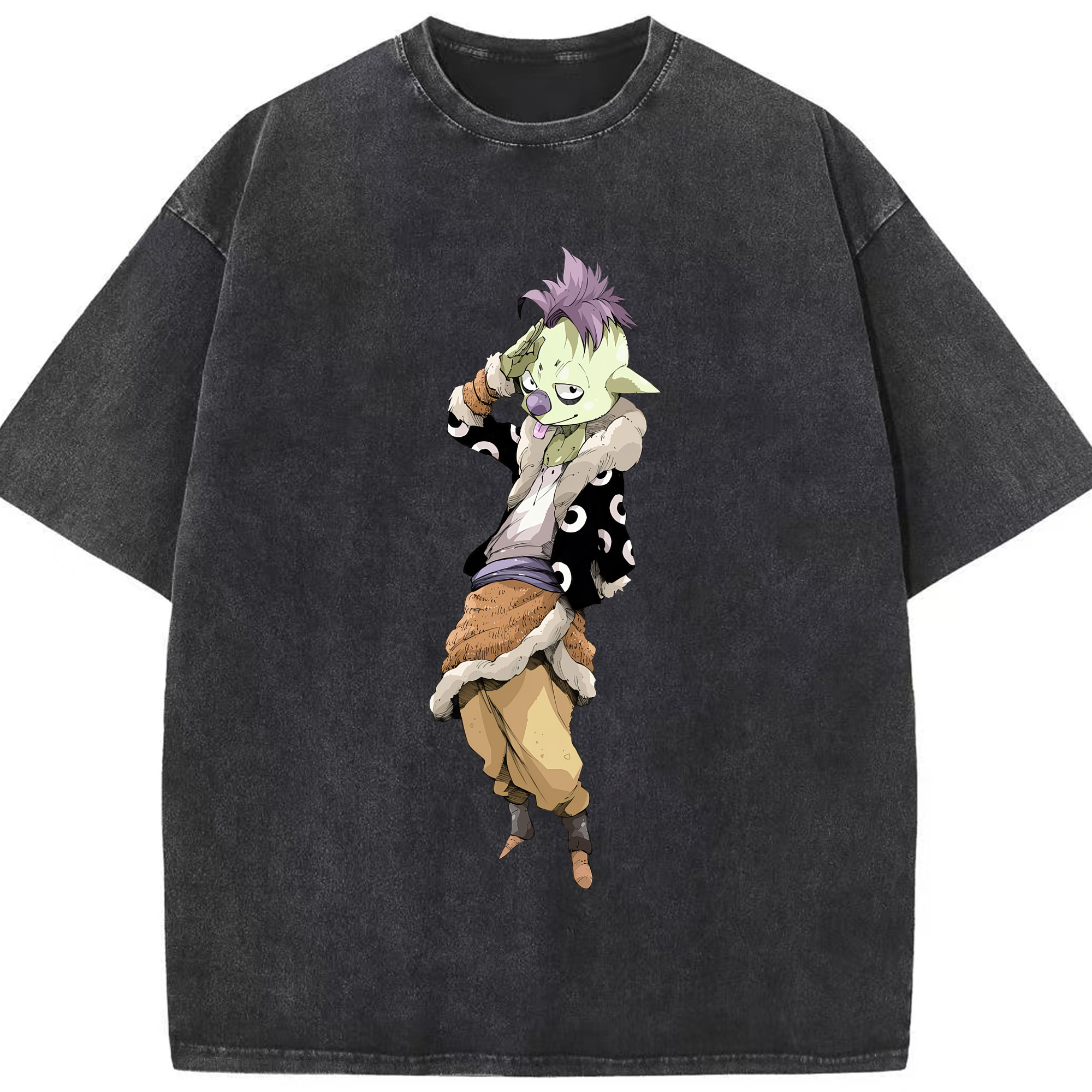 （画像用） 転スラ Regarding Reincarnated to Slime 綿100% ヴィンテージ風 半袖Tシャツ（フロントプリント）