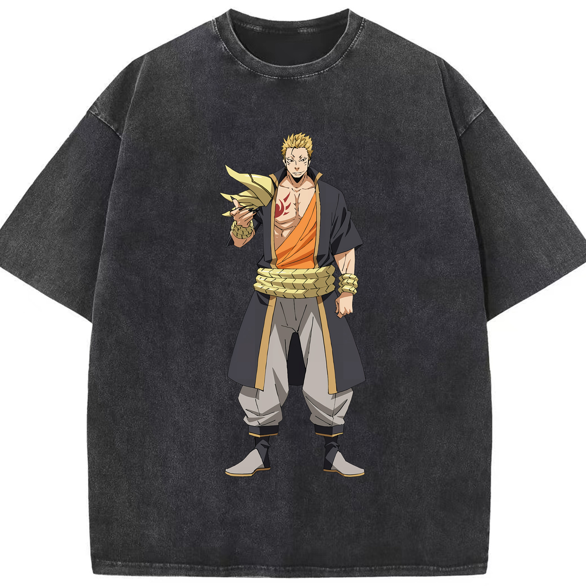 （画像用） 転スラ Regarding Reincarnated to Slime 綿100% ヴィンテージ風 半袖Tシャツ（フロントプリント）