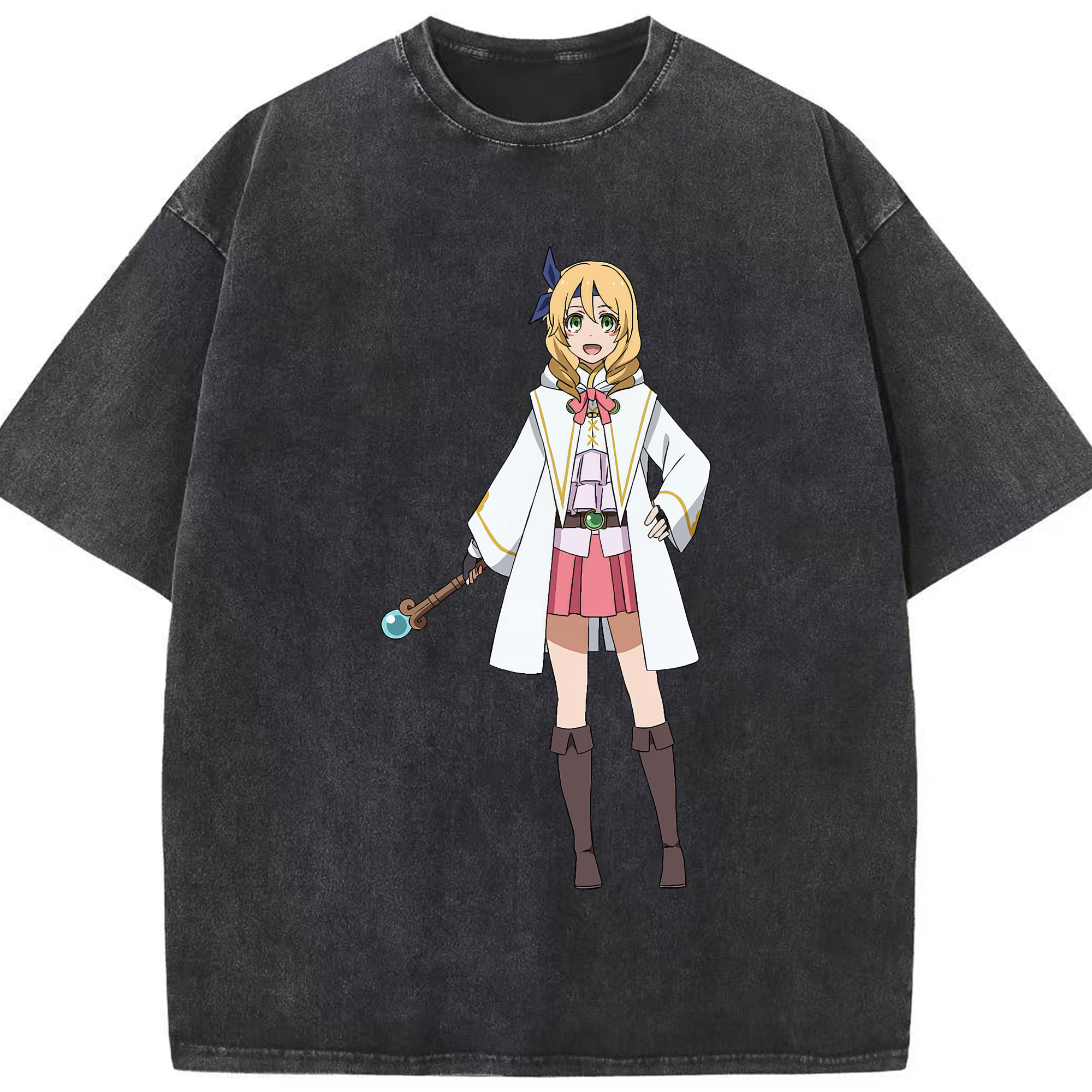 （画像用） 転スラ Regarding Reincarnated to Slime 綿100% ヴィンテージ風 半袖Tシャツ（フロントプリント）
