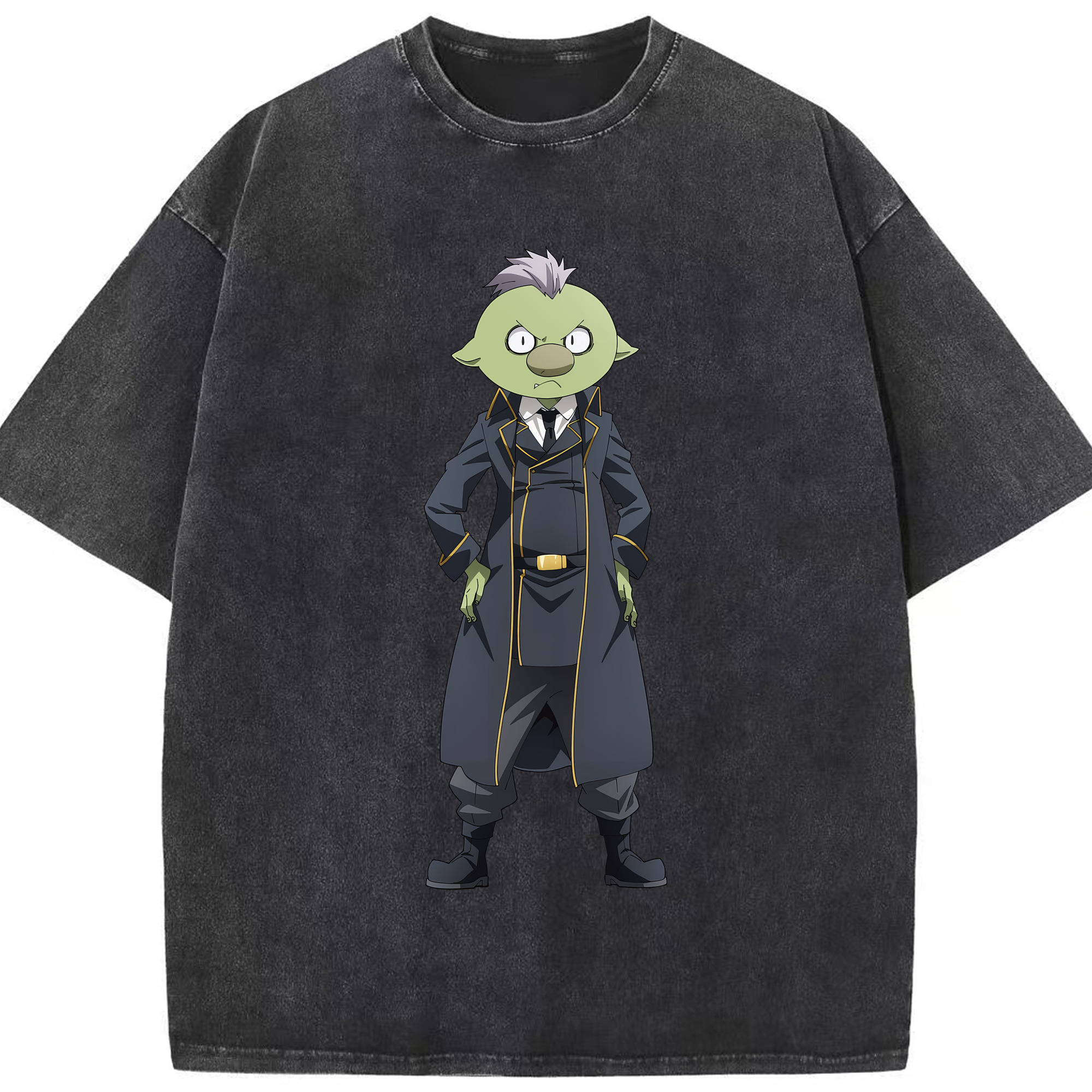 （画像用） 転スラ Regarding Reincarnated to Slime 綿100% ヴィンテージ風 半袖Tシャツ（フロントプリント）