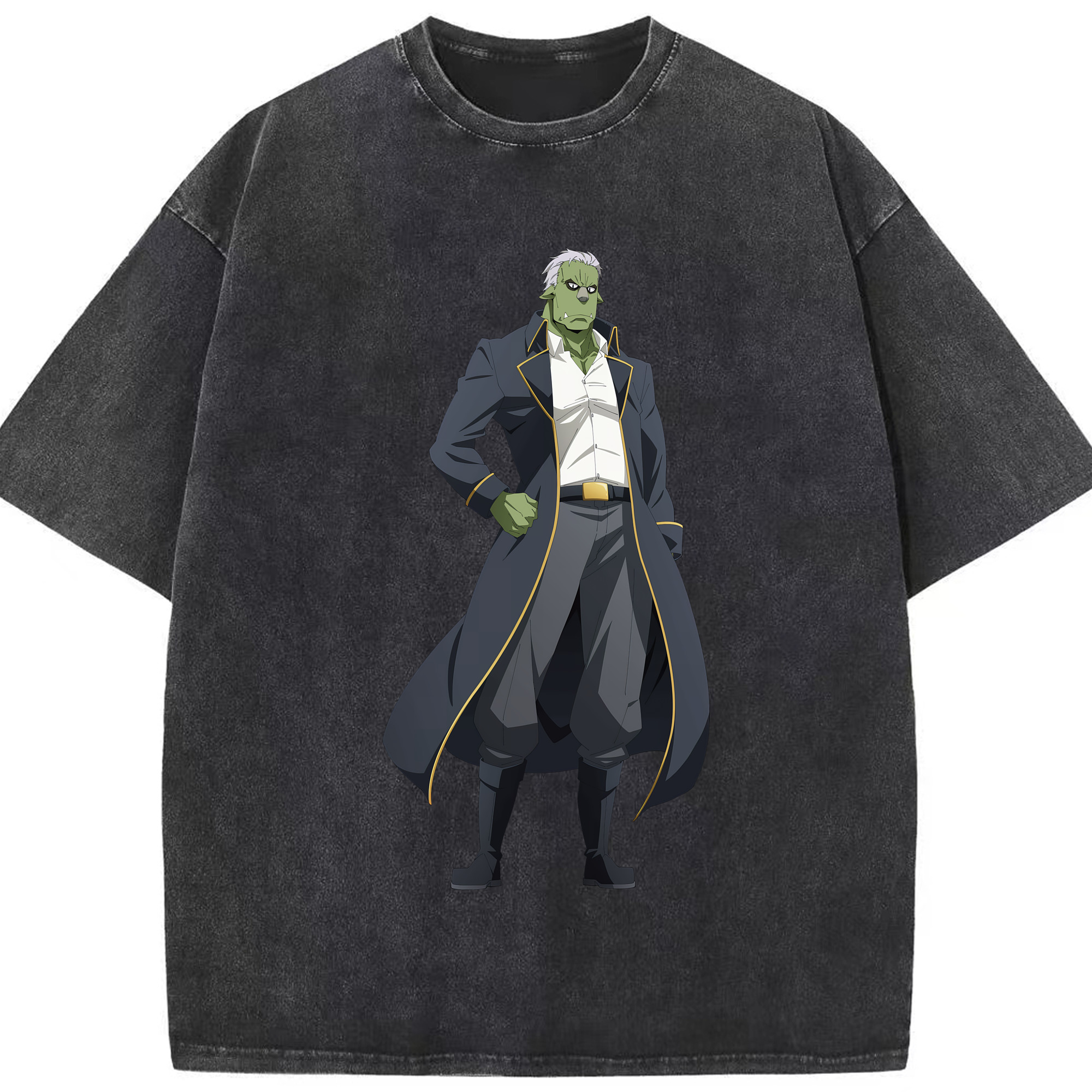 （画像用） 転スラ Regarding Reincarnated to Slime 綿100% ヴィンテージ風 半袖Tシャツ（フロントプリント）