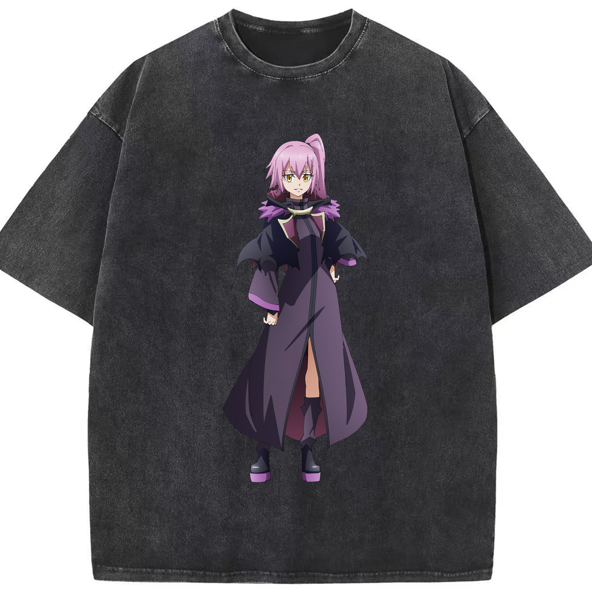 （画像用） 転スラ Regarding Reincarnated to Slime 綿100% ヴィンテージ風 半袖Tシャツ（フロントプリント）