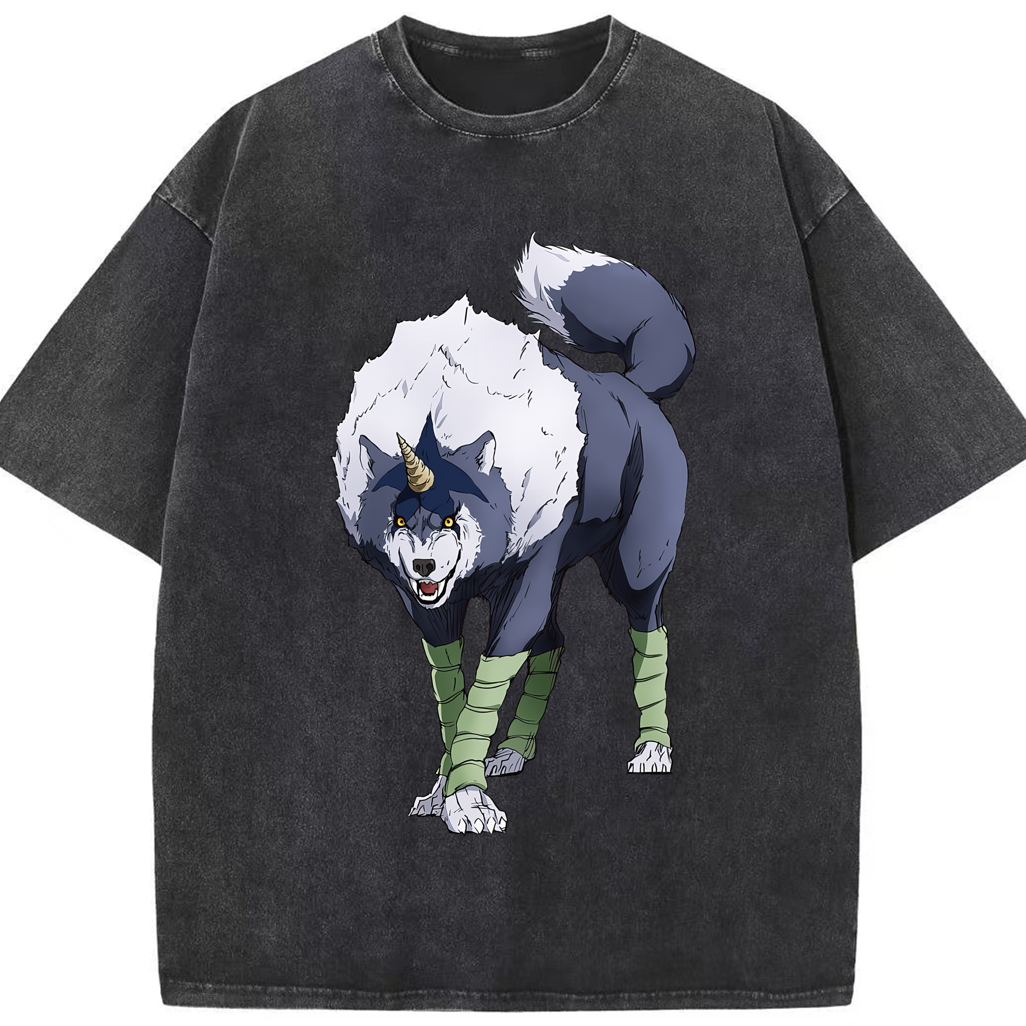 （画像用） 転スラ Regarding Reincarnated to Slime 綿100% ヴィンテージ風 半袖Tシャツ（フロントプリント）