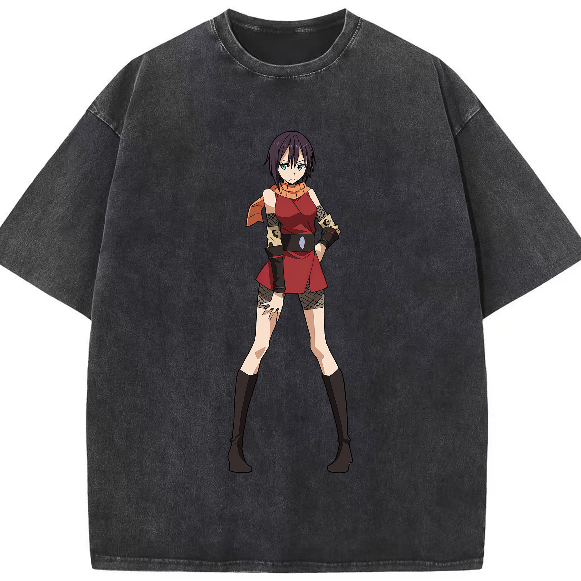 （画像用） 転スラ Regarding Reincarnated to Slime 綿100% ヴィンテージ風 半袖Tシャツ（フロントプリント）