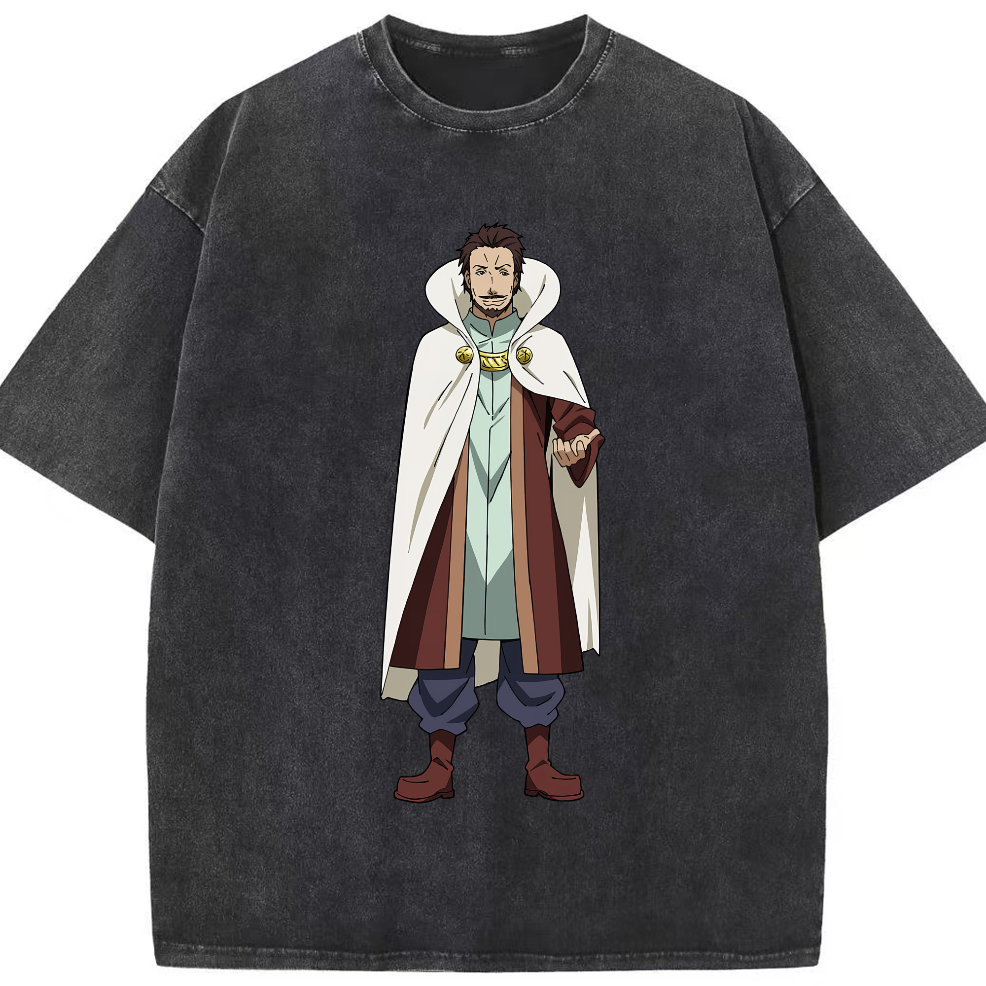 （画像用） 転スラ Regarding Reincarnated to Slime 綿100% ヴィンテージ風 半袖Tシャツ（フロントプリント）