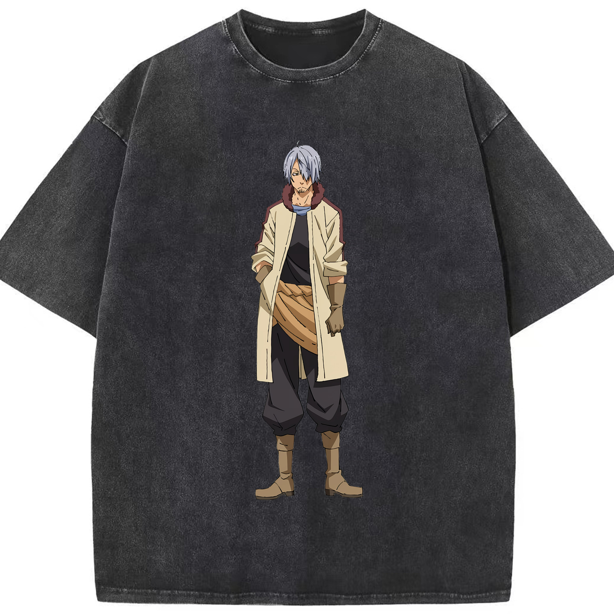 （画像用） 転スラ Regarding Reincarnated to Slime 綿100% ヴィンテージ風 半袖Tシャツ（フロントプリント）