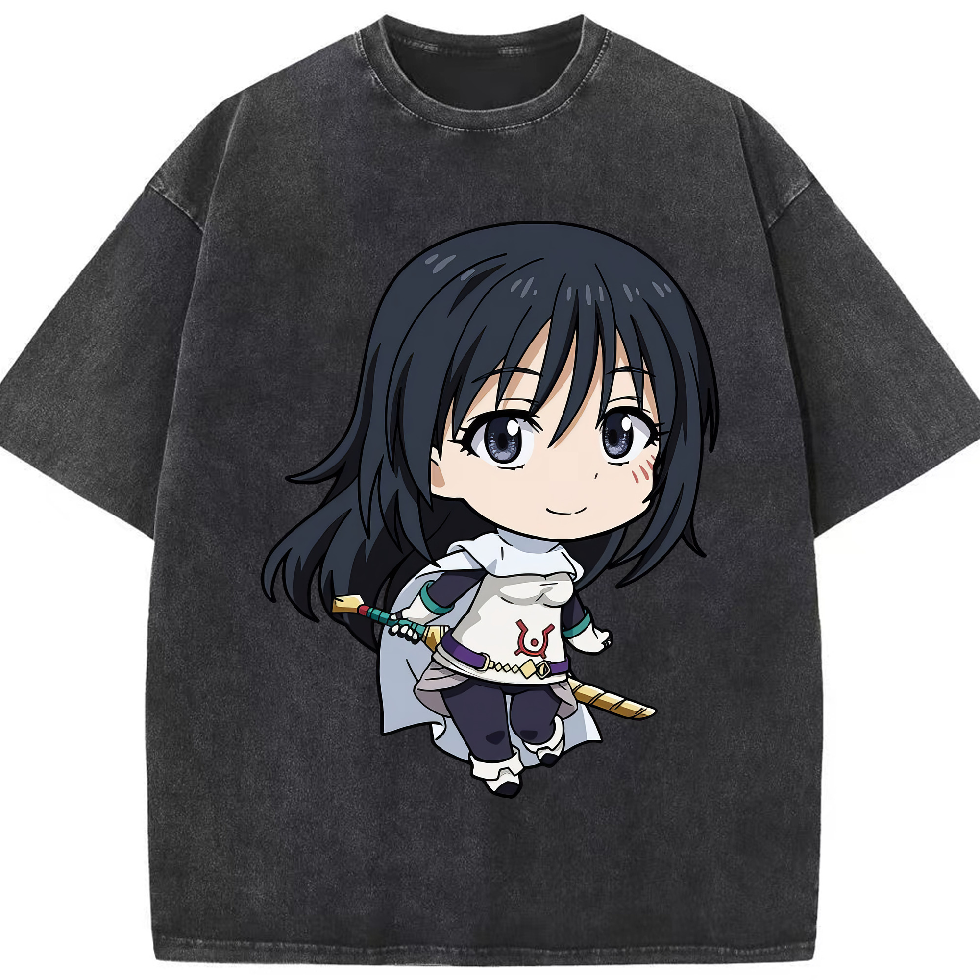 （画像用） 転スラ Regarding Reincarnated to Slime 綿100% ヴィンテージ風 半袖Tシャツ（フロントプリント）