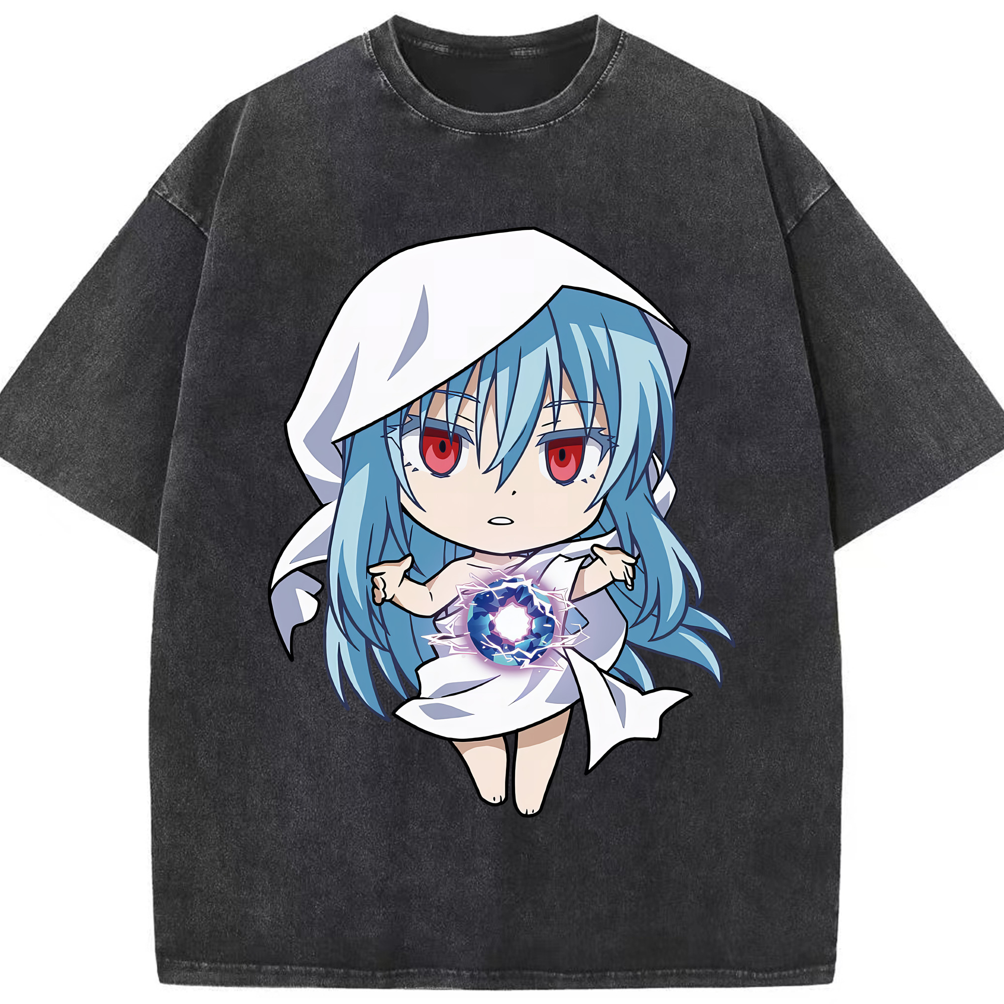 （画像用） 転スラ Regarding Reincarnated to Slime 綿100% ヴィンテージ風 半袖Tシャツ（フロントプリント）