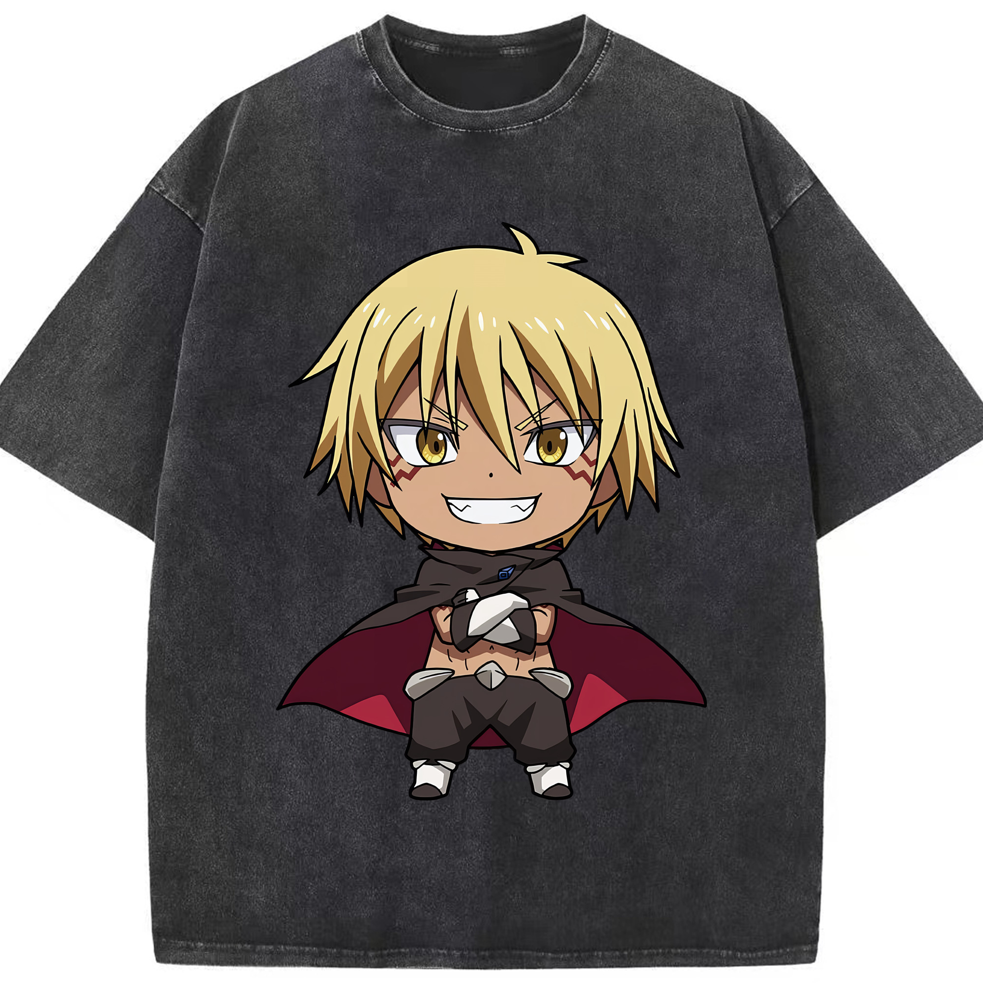 （画像用） 転スラ Regarding Reincarnated to Slime 綿100% ヴィンテージ風 半袖Tシャツ（フロントプリント）
