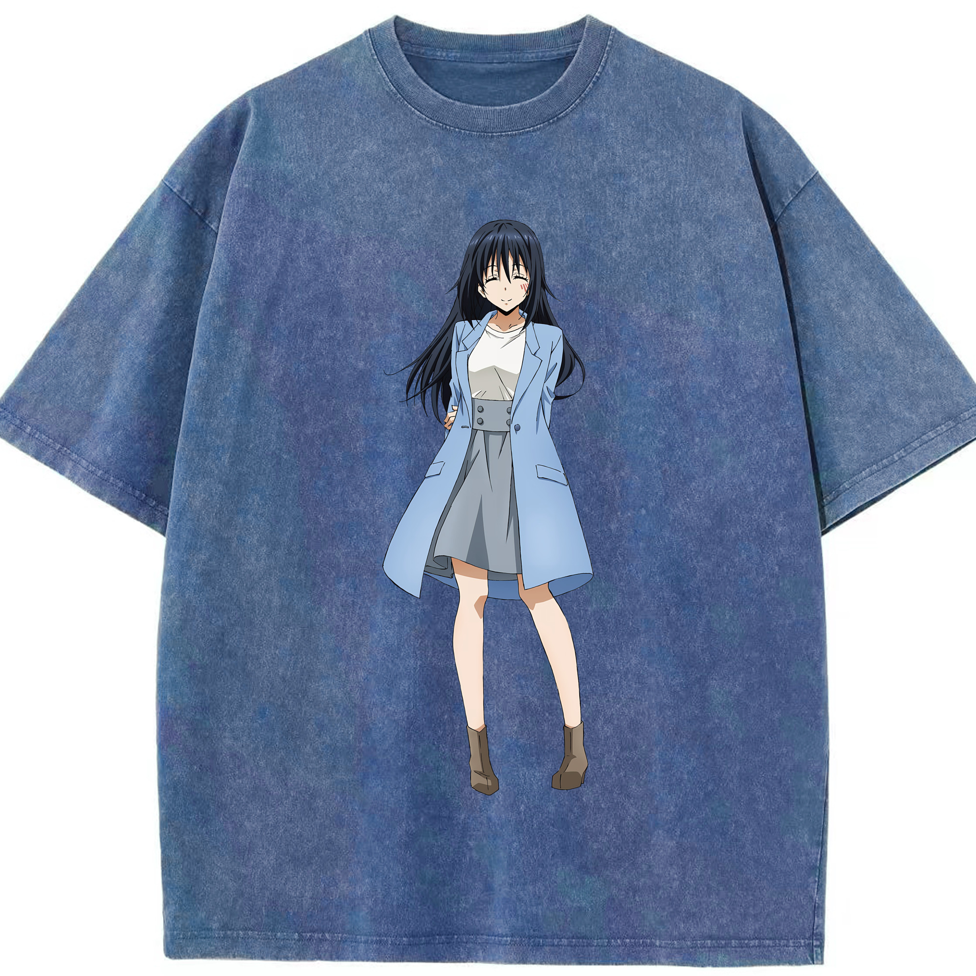 （画像用） 転スラ Regarding Reincarnated to Slime 綿100% ヴィンテージ風 半袖Tシャツ（フロントプリント）