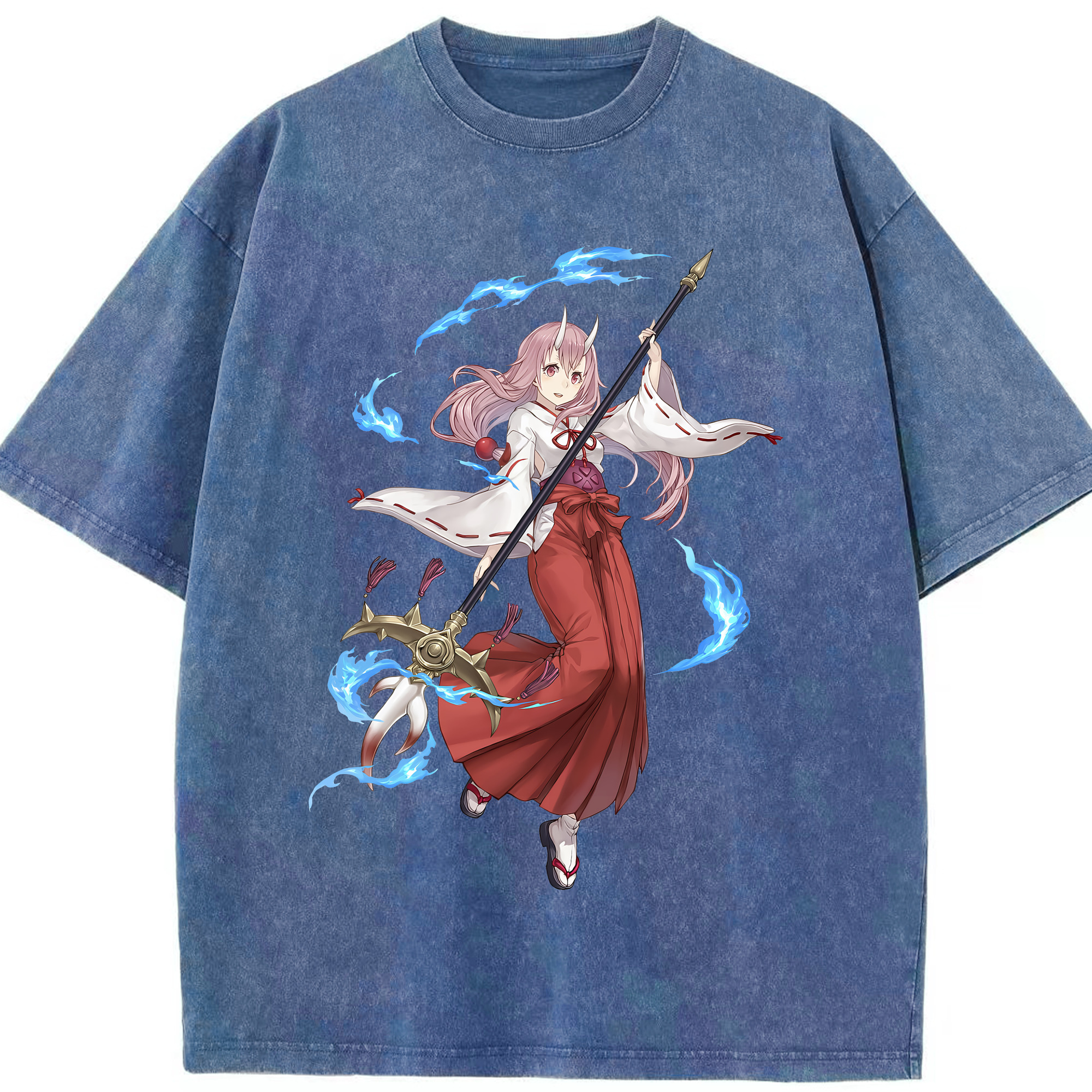 （画像用） 転スラ Regarding Reincarnated to Slime 綿100% ヴィンテージ風 半袖Tシャツ（フロントプリント）