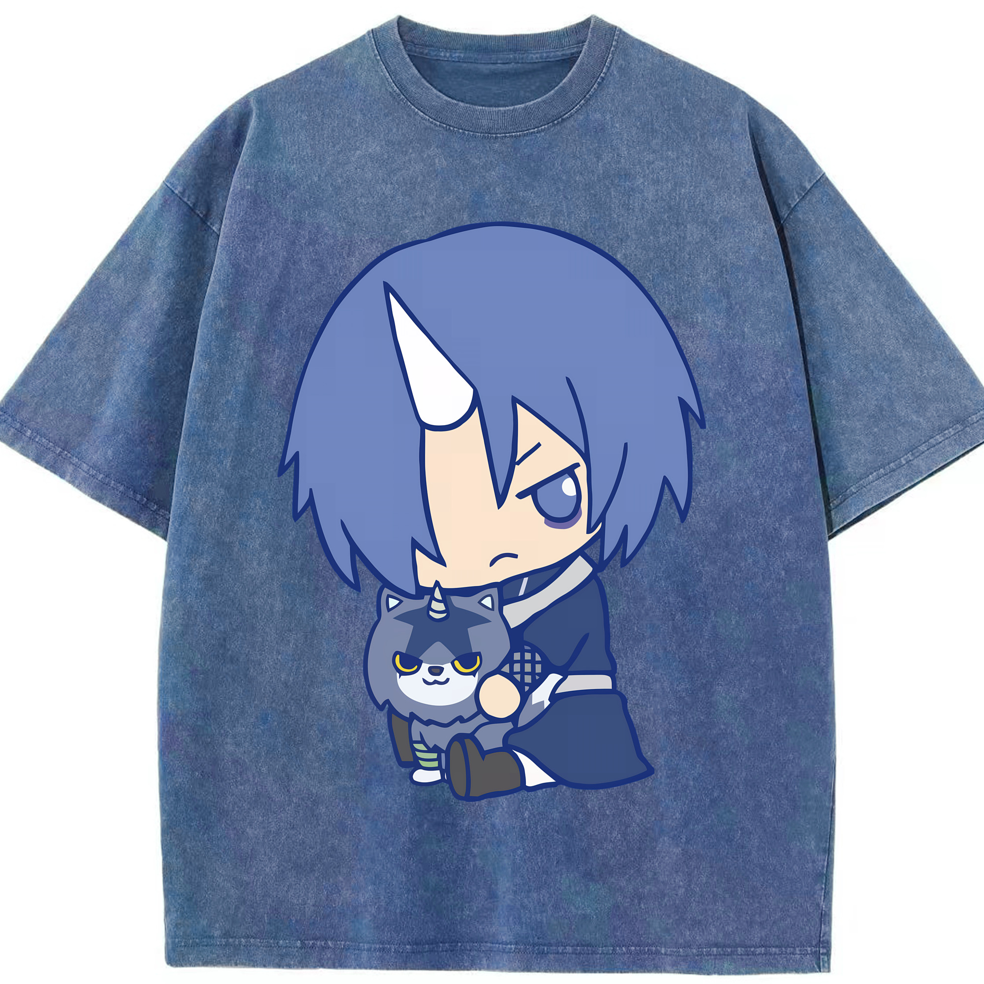 （画像用） 転スラ Regarding Reincarnated to Slime 綿100% ヴィンテージ風 半袖Tシャツ（フロントプリント）