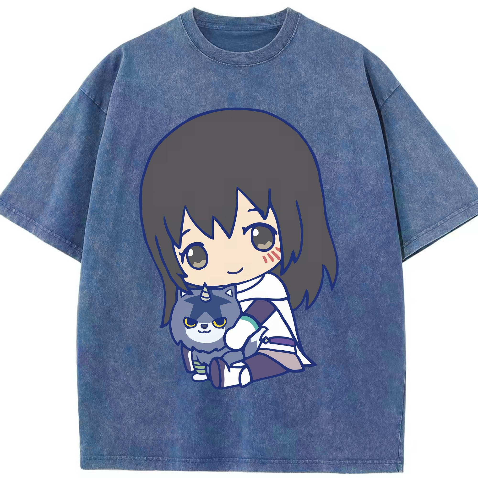 （画像用） 転スラ Regarding Reincarnated to Slime 綿100% ヴィンテージ風 半袖Tシャツ（フロントプリント）