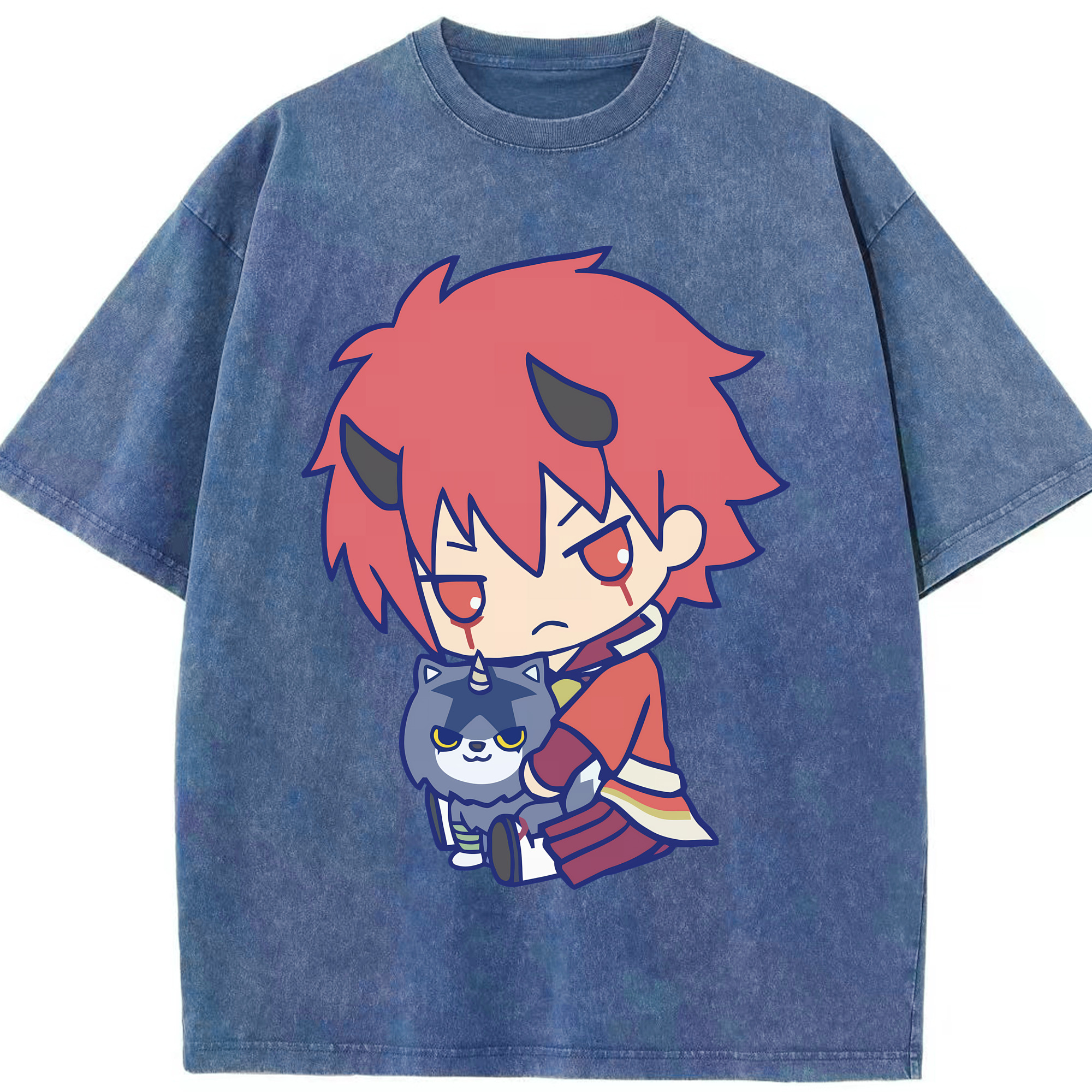 （画像用） 転スラ Regarding Reincarnated to Slime 綿100% ヴィンテージ風 半袖Tシャツ（フロントプリント）