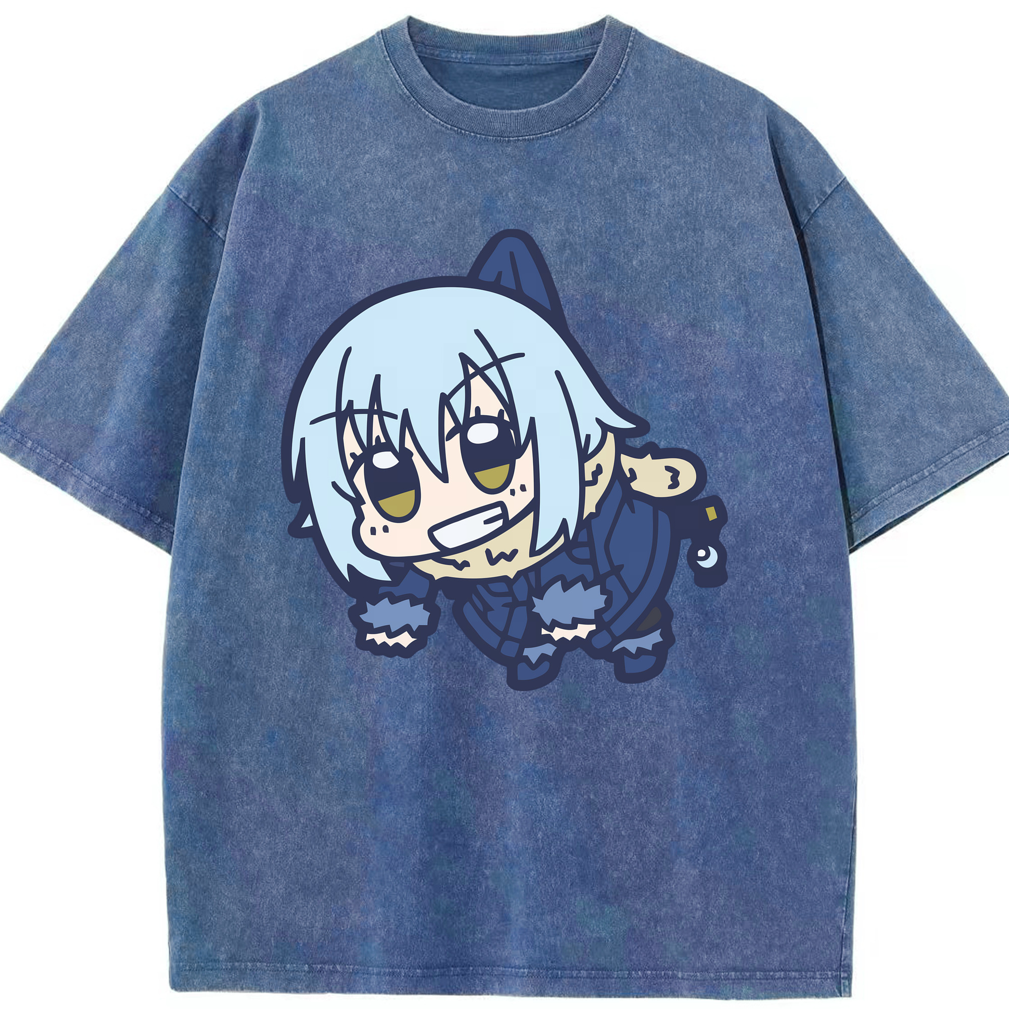 （画像用） 転スラ Regarding Reincarnated to Slime 綿100% ヴィンテージ風 半袖Tシャツ（フロントプリント）