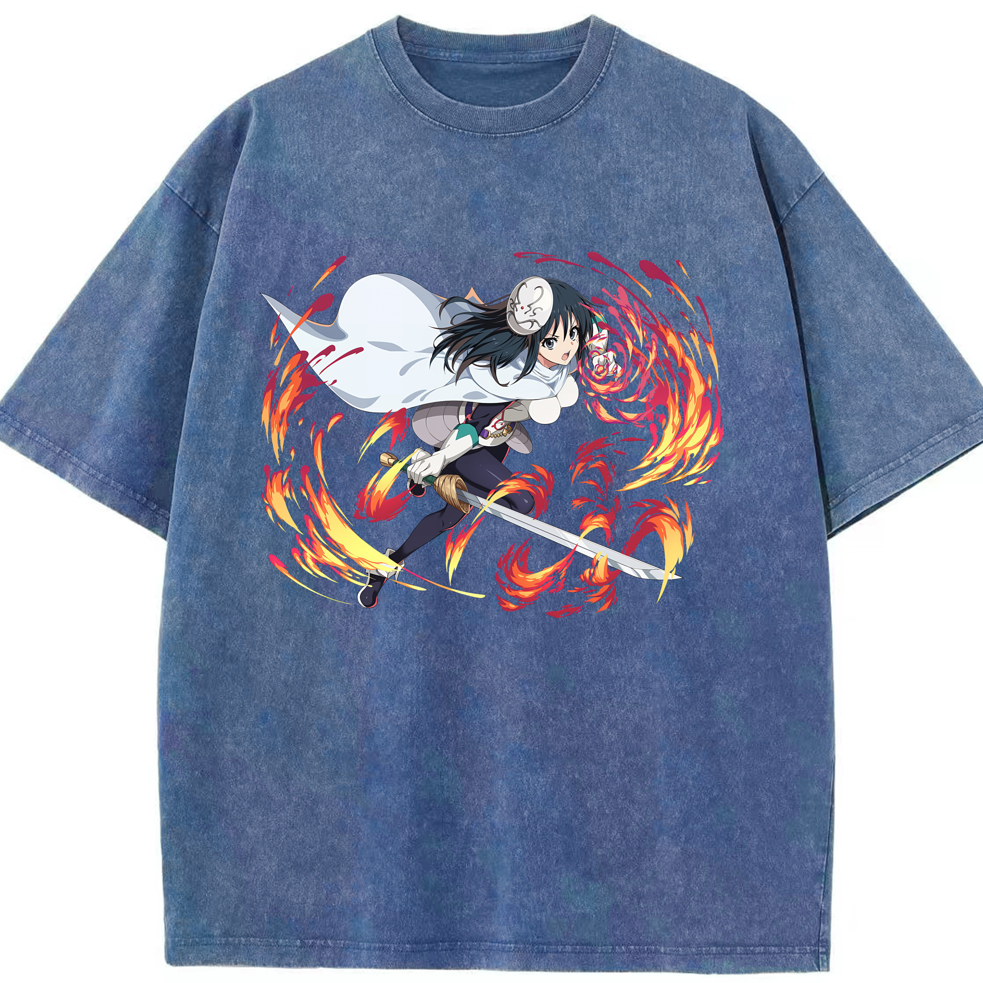 （画像用） 転スラ Regarding Reincarnated to Slime 綿100% ヴィンテージ風 半袖Tシャツ（フロントプリント）